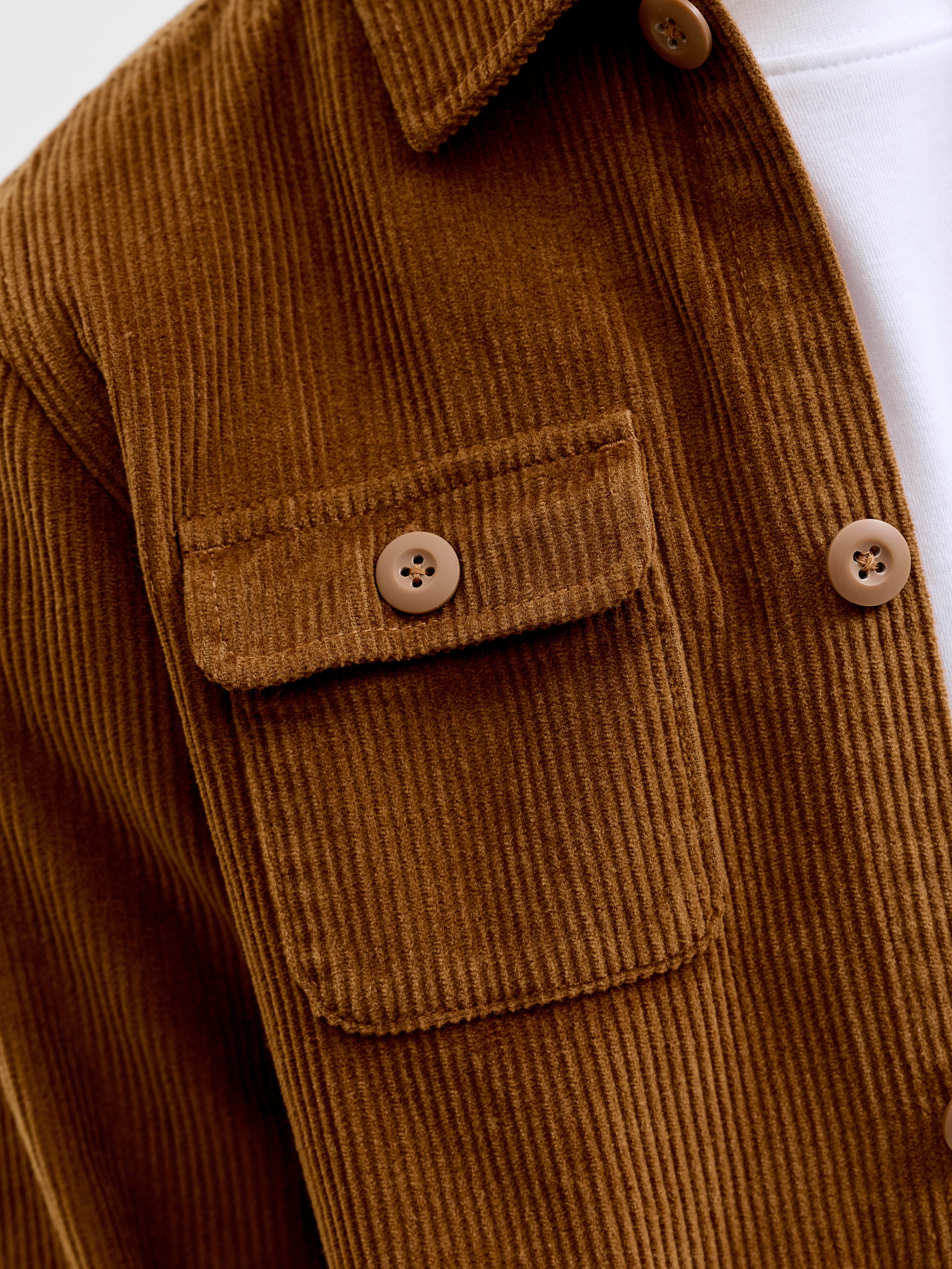 Jack & Jones Junior Langarmhemd JJEREGENT CORD OVERSHIRT LS JNR Baumwolle, locker geschnitten – Bild 4 von 5