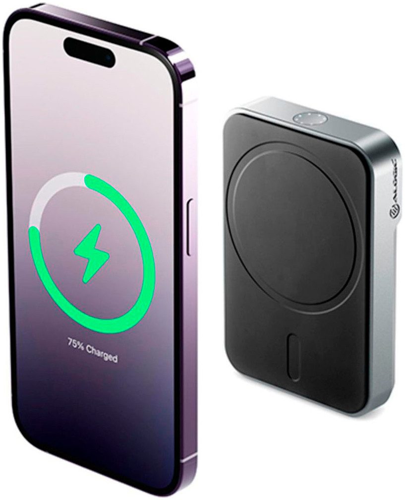 ALOGIC Matrix Universal Magnetic MagSafe Powerbank Matrix Universal Magnetic MagSafe Powerbank 5000mAh Black 5000 mAh