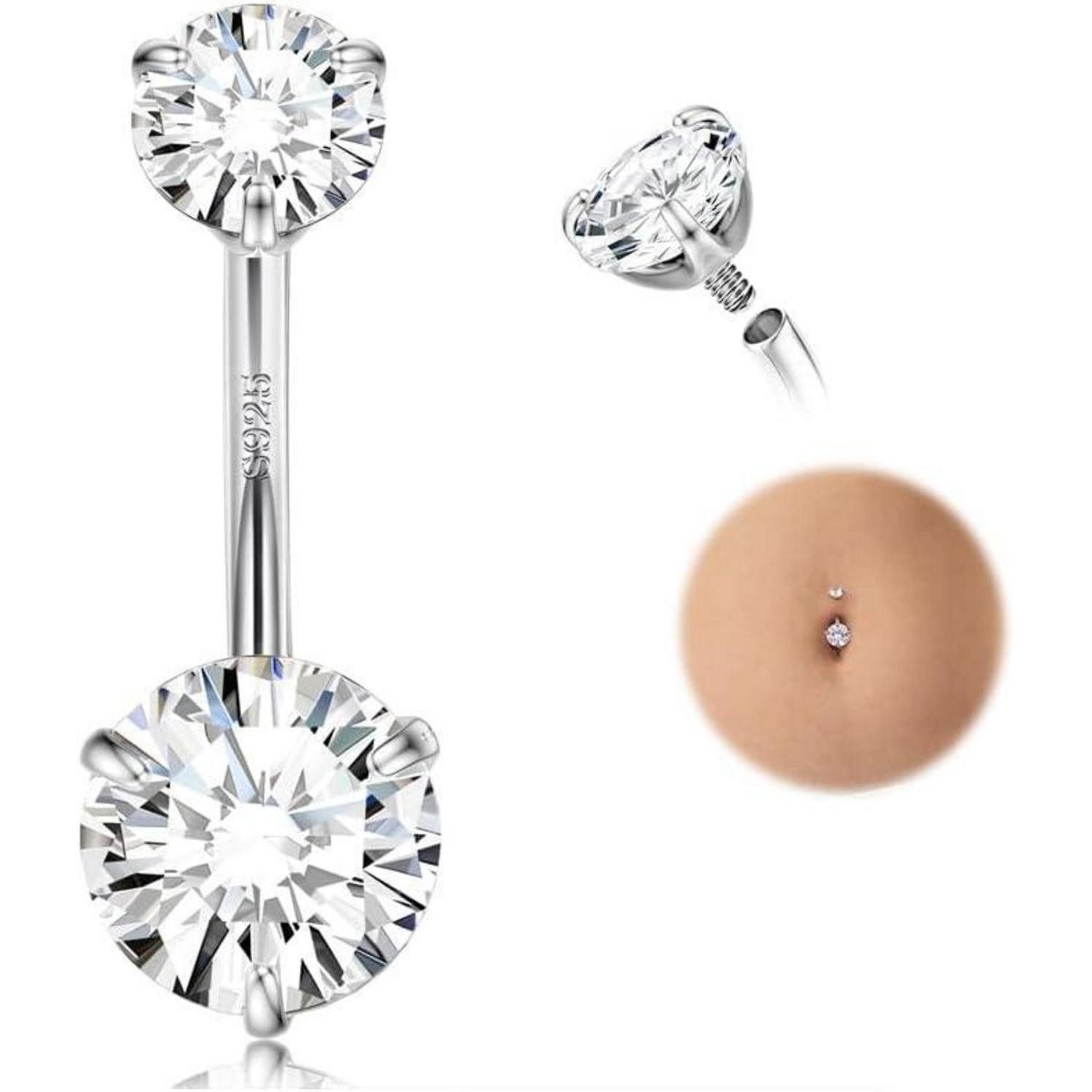 LuxusKollektion Bauchnabelpiercing 925 Sterling Silber Bauchnabelringe günstig online kaufen