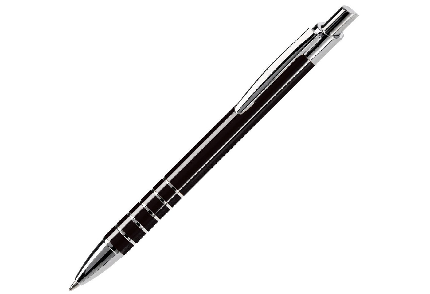 Thumbnail - TOPPOINT Kugelschreiber Schlanker Metall-Kugelschreiber / verchromte Teile / Farbe: schwarz