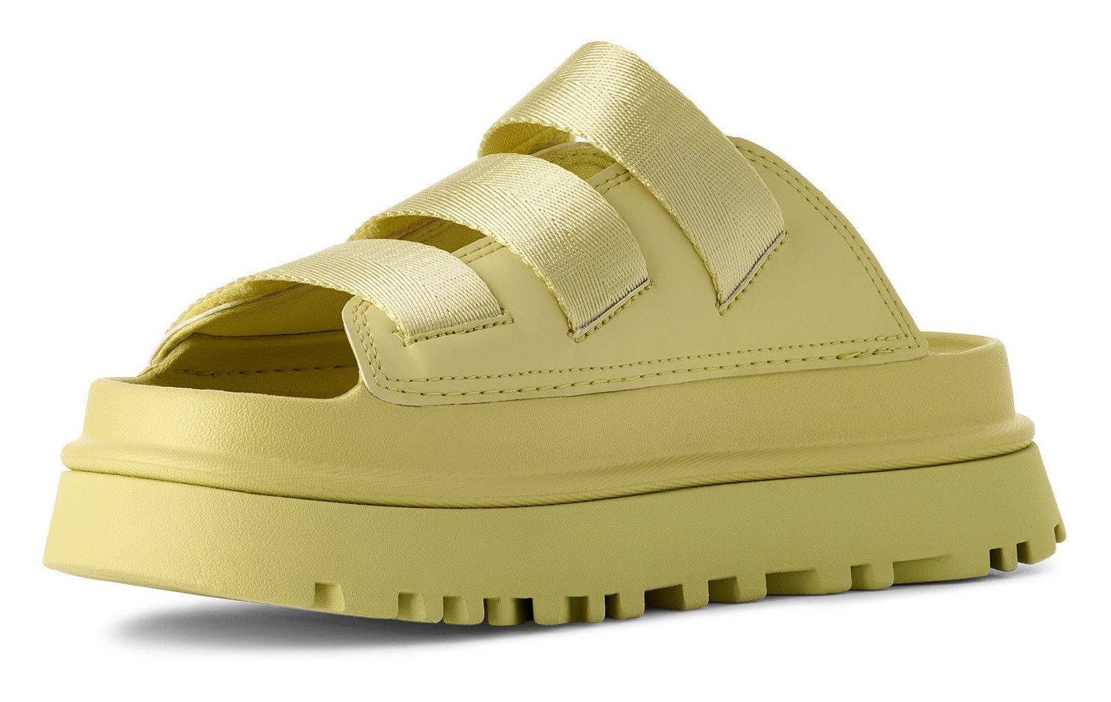 UGG GOLDENGLOW SLIDE Pantolette, Plateauschuh, Sandale, Flats mit Fußbett