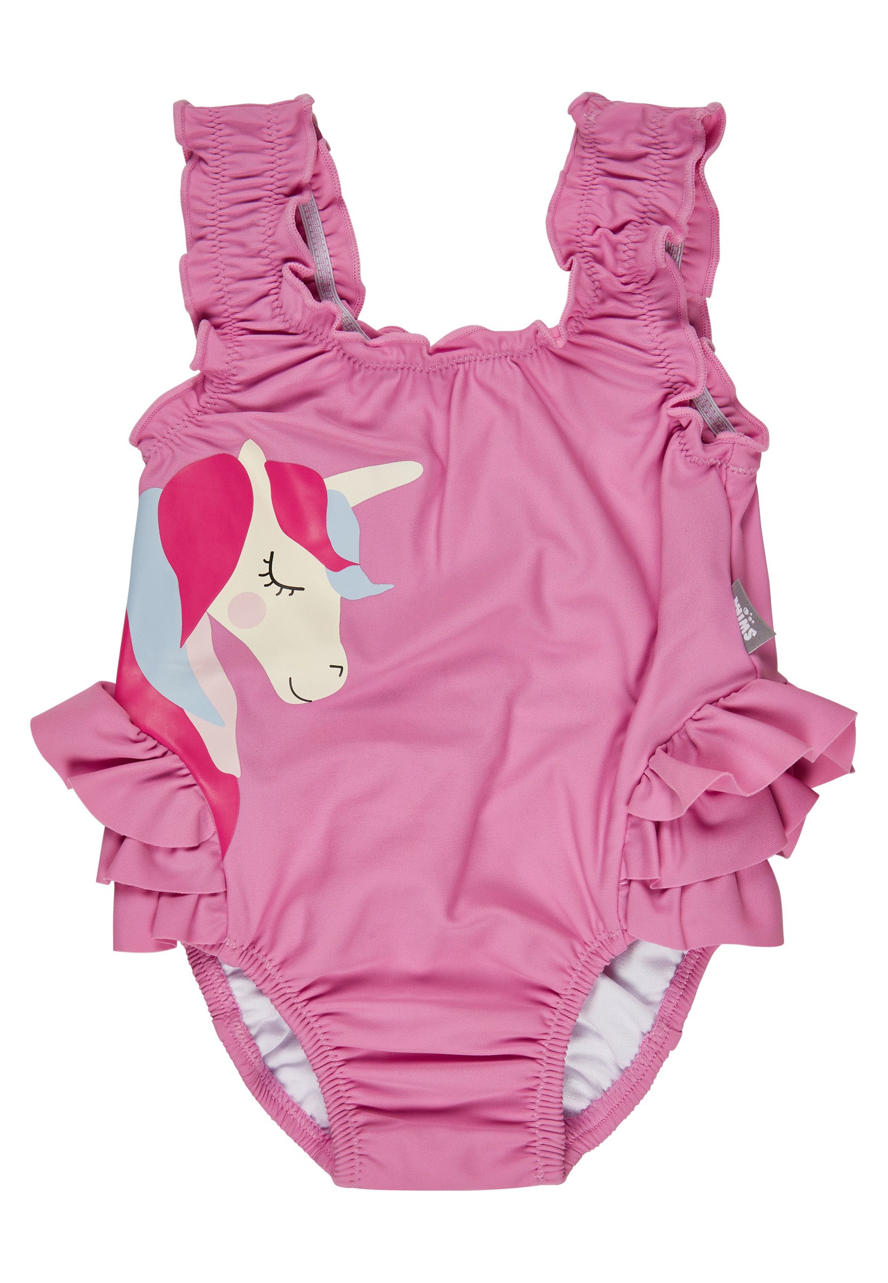 Sterntaler® Badeanzug UV-Schutz 50+ Badeanzug Einhorn (1-St) Badeanzug mit Einhorn-Print & Rüschen, Windeleinsatz bis 86/92