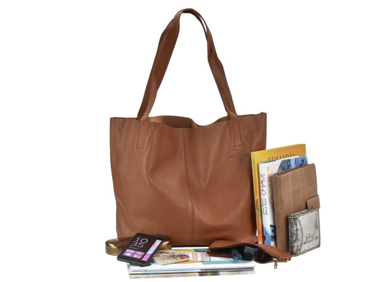 Greenburry Shopper "Carmen" Handtasche Leder 43x31cm, Handtasche, mit kleiner Bag in Bag Tasche