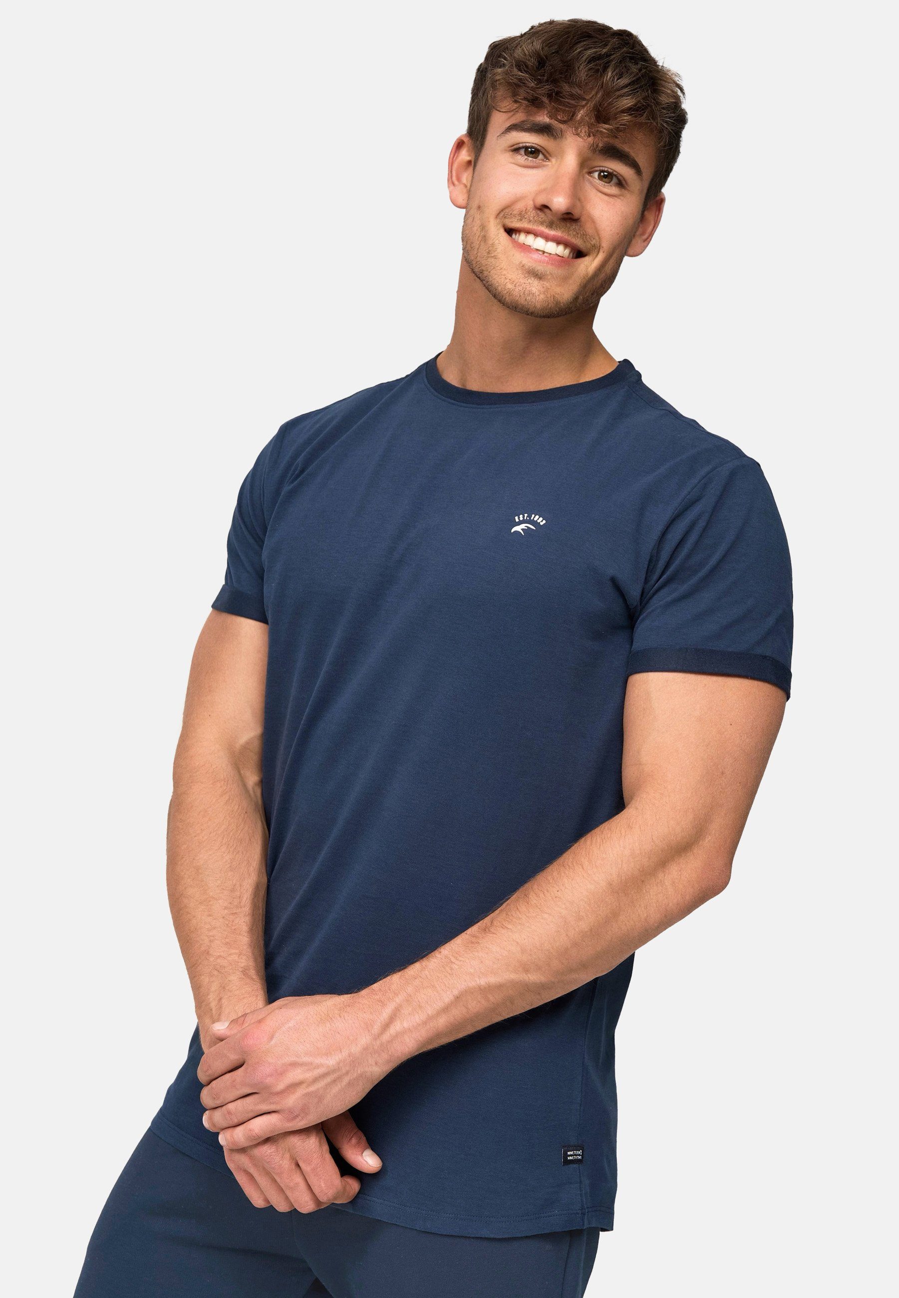 Indicode T-Shirt Kloge mit dezentem Label-Detail günstig online kaufen