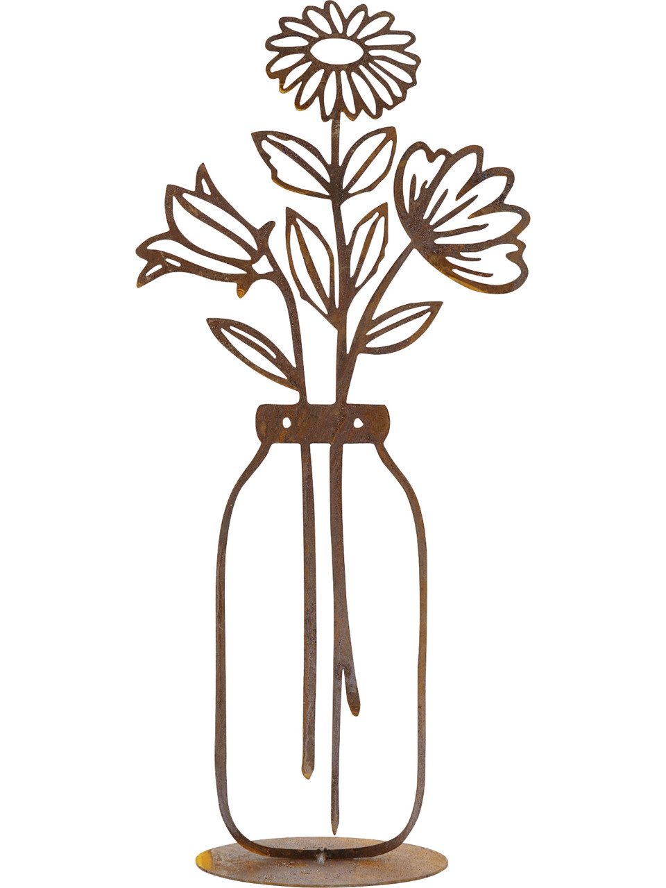 BADEKO Gartenfigur Badeko Blumenvase Lisa mit Blumen 40 x 18 x 6 cm