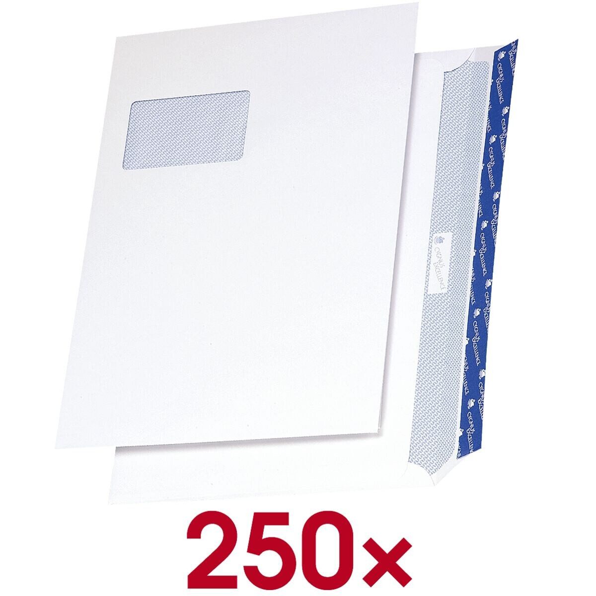 MAILMEDIA Versandtasche, DIN C4, mit Fenster, Haftklebung, hochweiß, Innendruck, Seitenöffnung