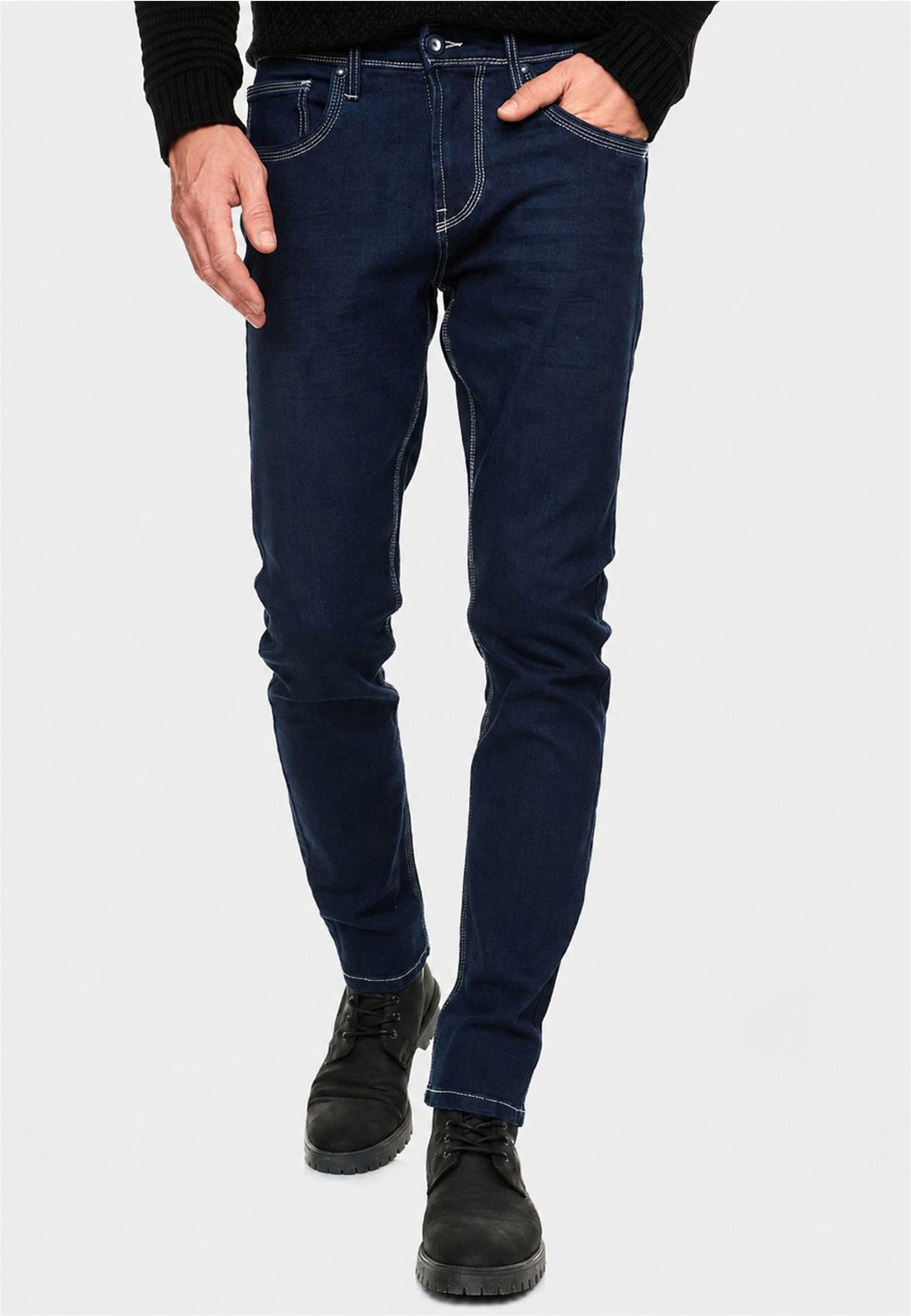 Rusty Neal Straight-Jeans MELVIN mit elastischem Stretch-Denim