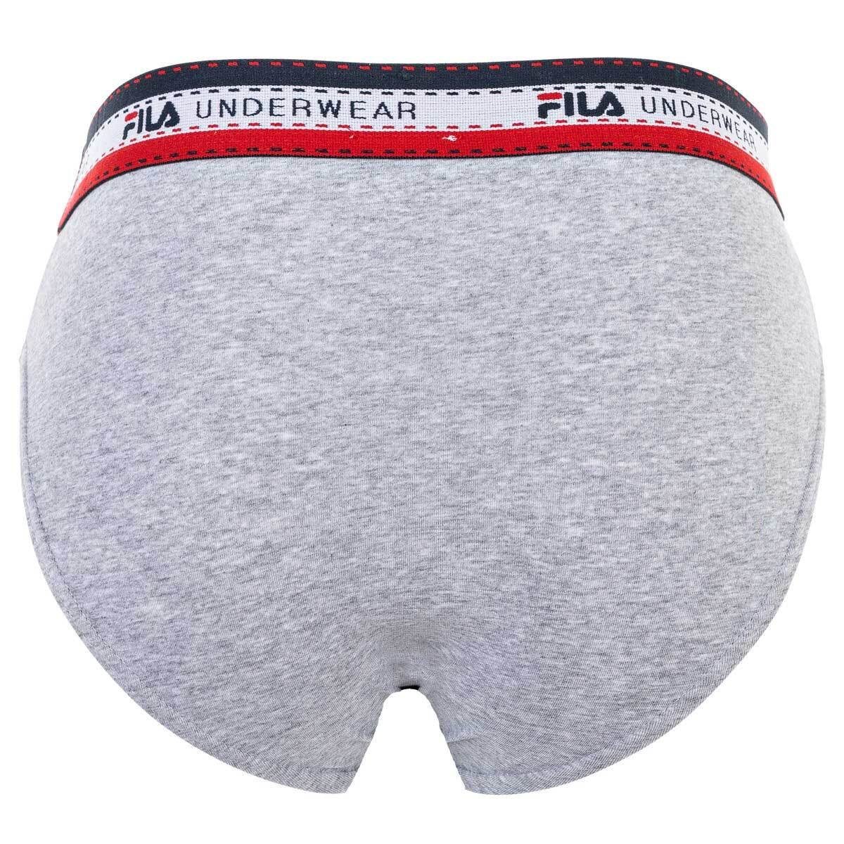 4er Slip Herren Logobund, Briefs, Pack Cotton - Grau Fila Slip,