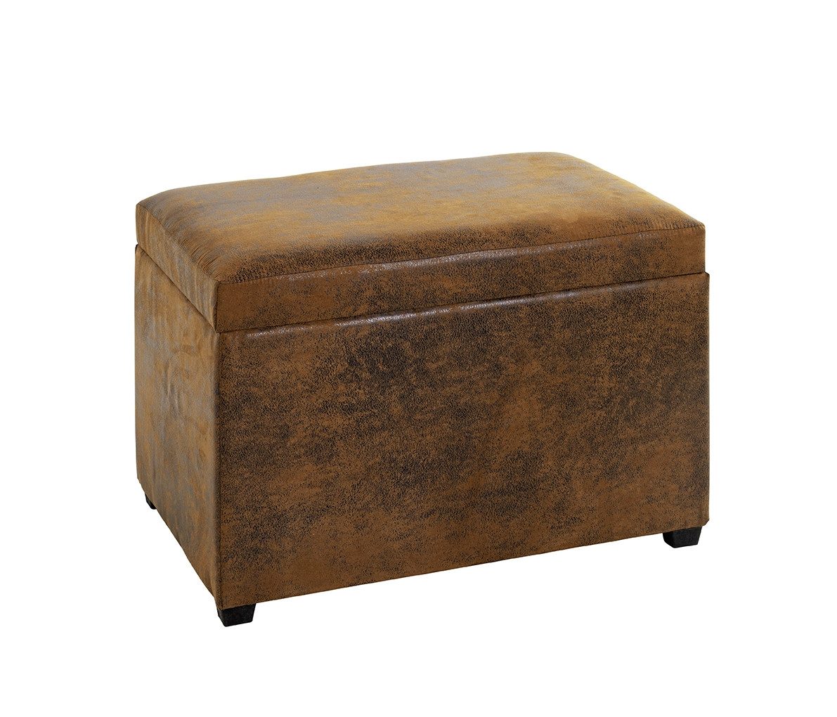 HAKU Sitztruhe in vintage-braun, MDF, Textilgewebe - 58x42x39cm (BxHxT)