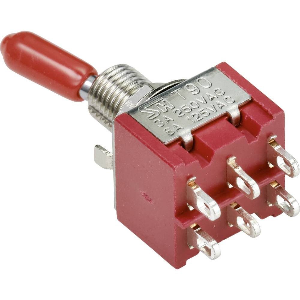 Thumbnail - TRU COMPONENTS Schalter MINIATUR KIPPSCHALTER 2 POLIG UM, Metallhebel isoliert