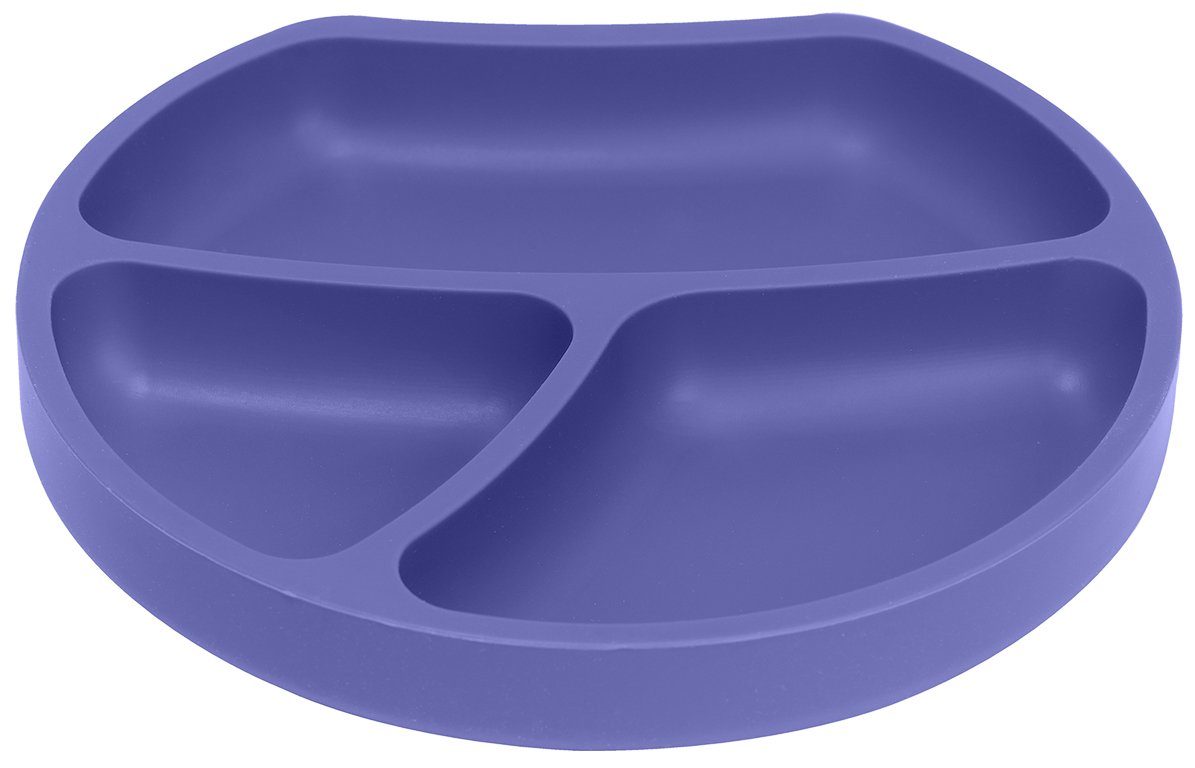 KINDSGUT Kindergeschirr-Set Teller (1-tlg), Silikon, umweltfreundliches Silikon, Lila