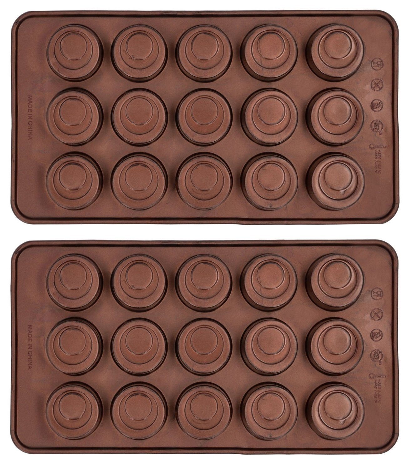 Birkmann Pralinenform CHOCOLATERIE, 2er Set, Braun, Silikon, Toffee, (2-tlg), BPA-frei