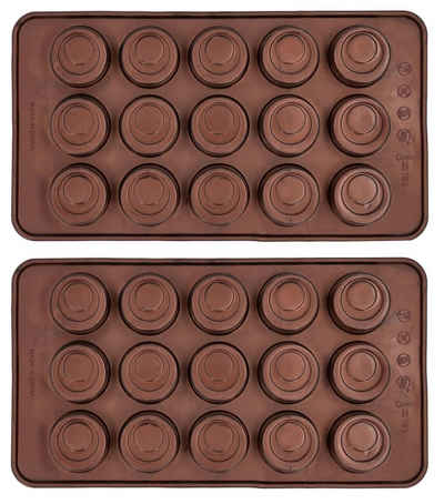 Birkmann Pralinenform CHOCOLATERIE, 2er Set, Braun, Silikon, Toffee, (2-tlg), BPA-frei