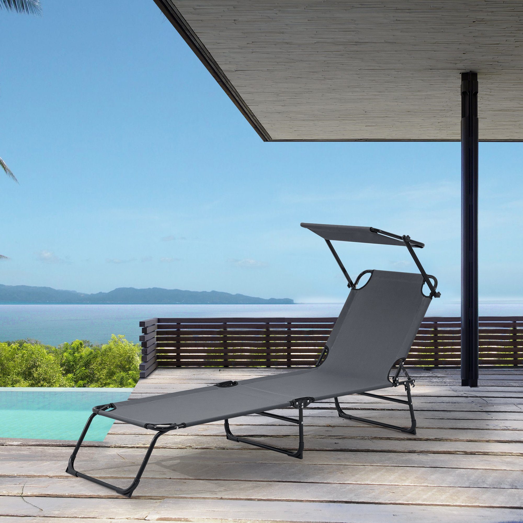 casa.pro Gartenliege, Set, 2er, »Lomeda« Strandliege günstig online kaufen
