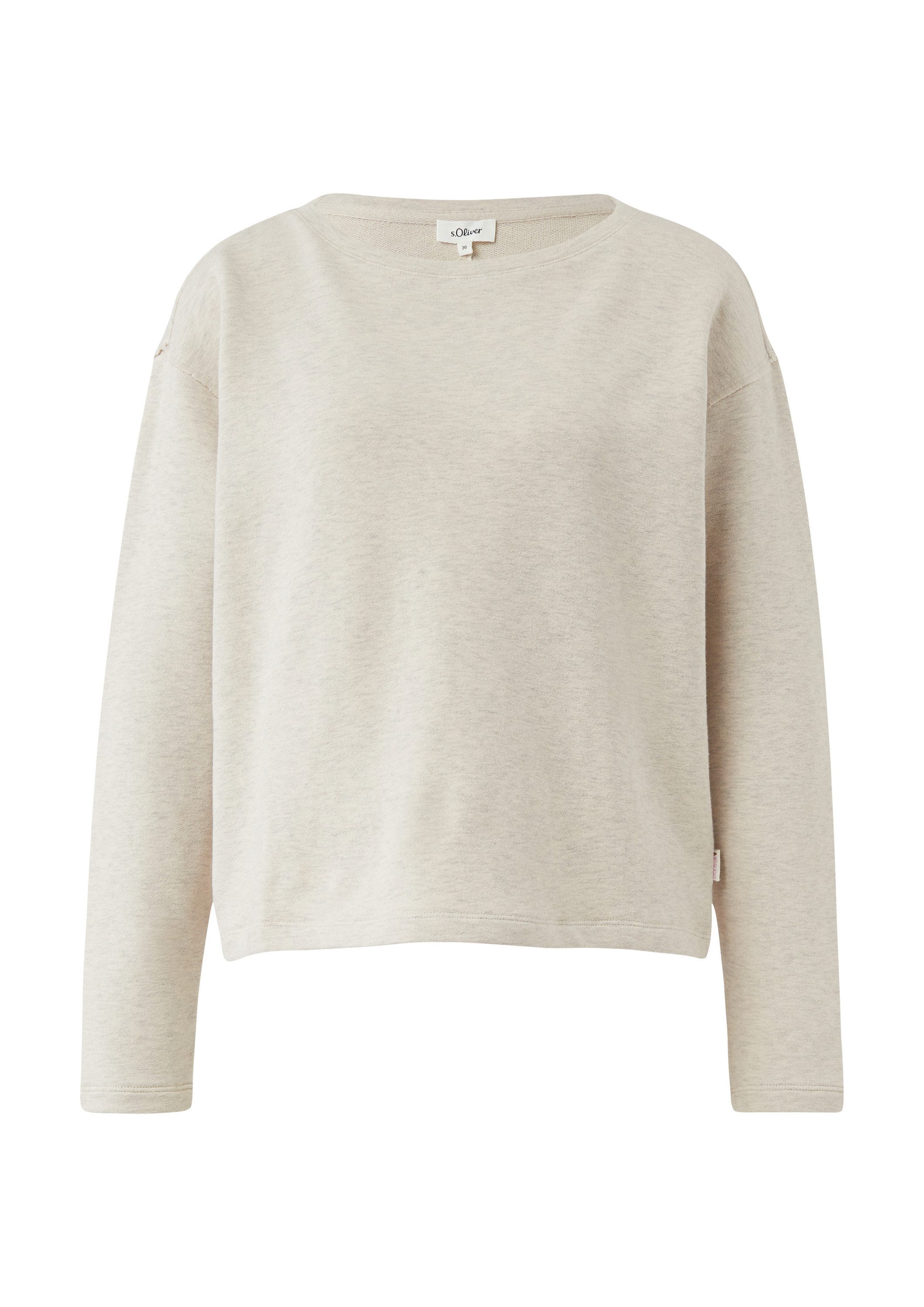 s.Oliver Sweatshirt Sweatshirt Verkürztes Sweatshirt mit Naht-Details günstig online kaufen