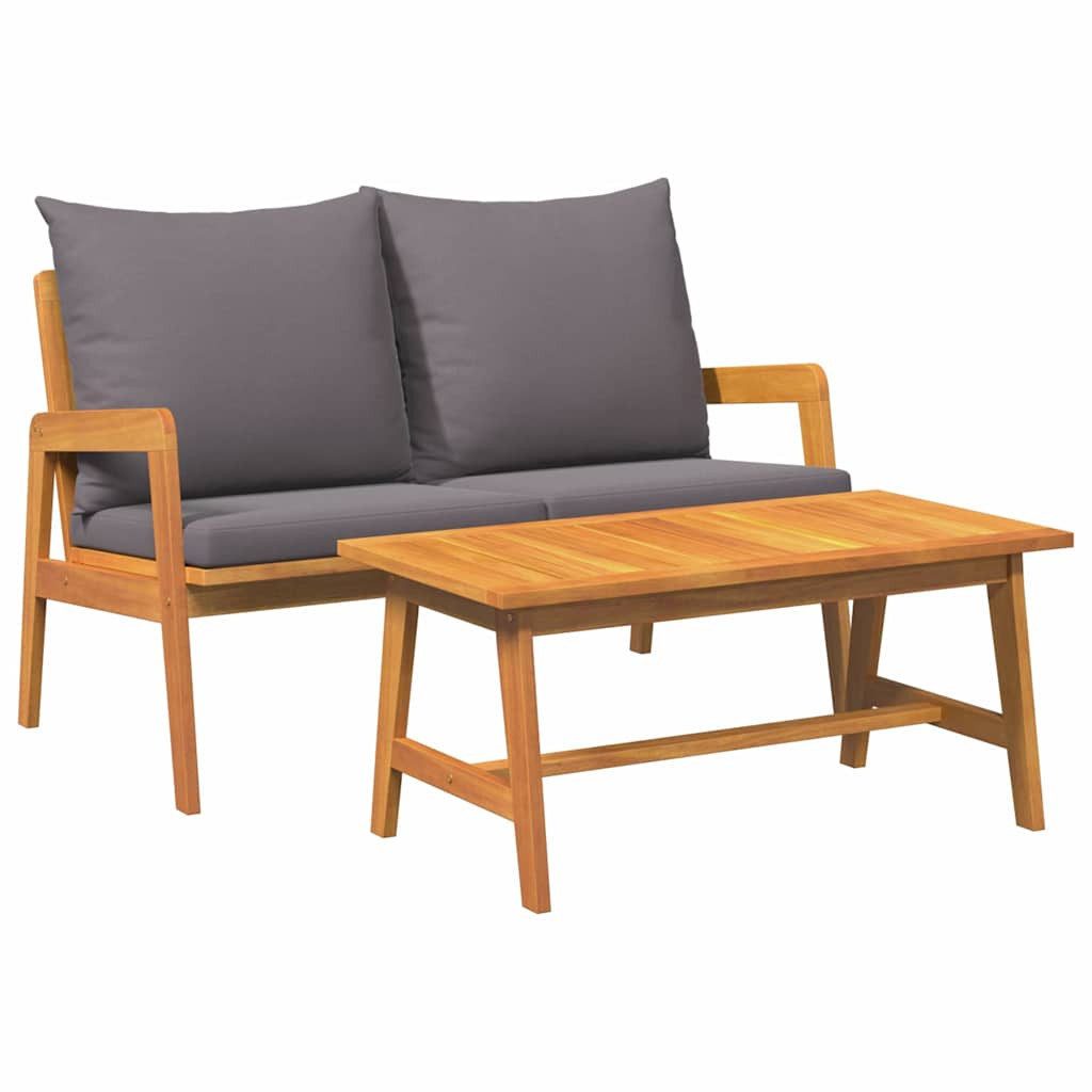 vidaXL Sofaelement 2 stk. Bistrogarnitur Massivholz Öl-Natur (2 St)