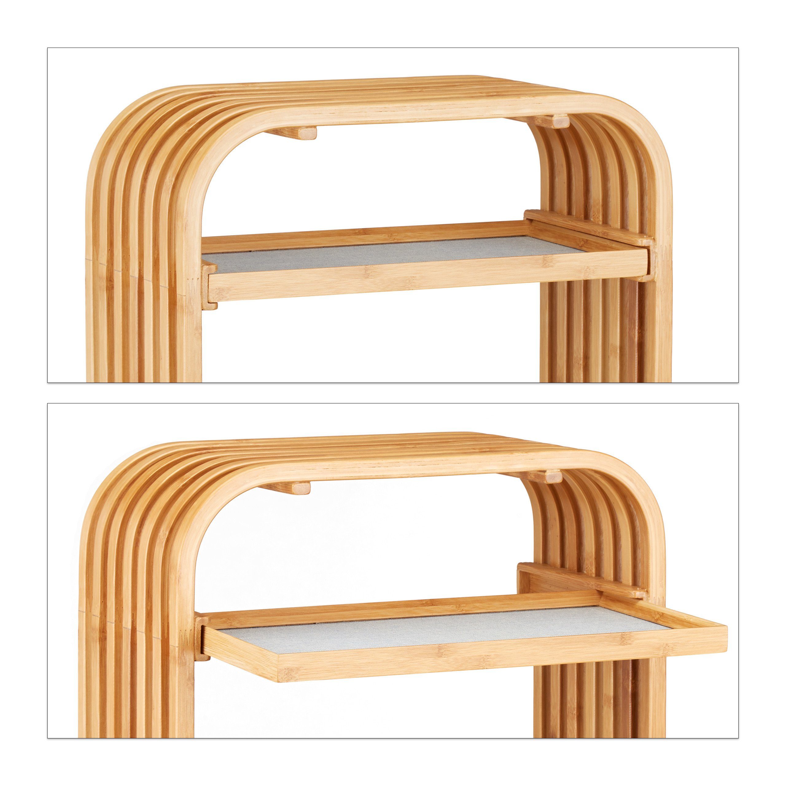 relaxdays Stauraumhocker Bambus Hocker mit Aufbewahrung (1 St) – Bild 5 von 5