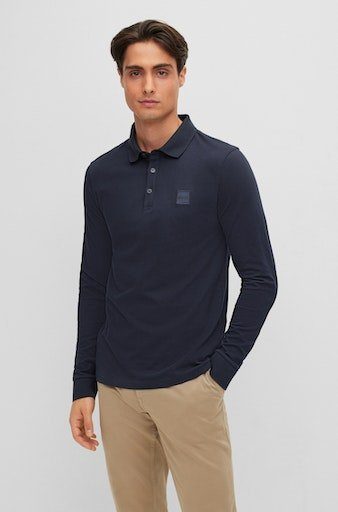 BOSS ORANGE Poloshirt Passerby 10242645 01 mit Perlmuttoptikknöpfen am Kragen dunkelblau | Poloshirts