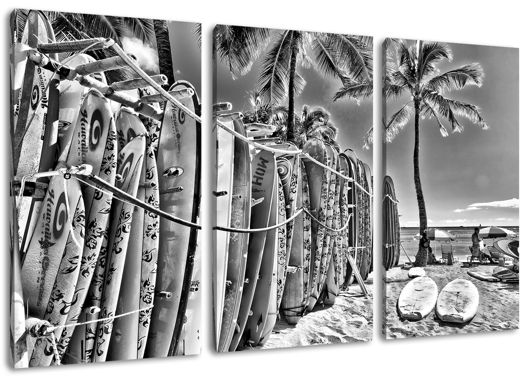 Leinwandbild Surfboards am Strand