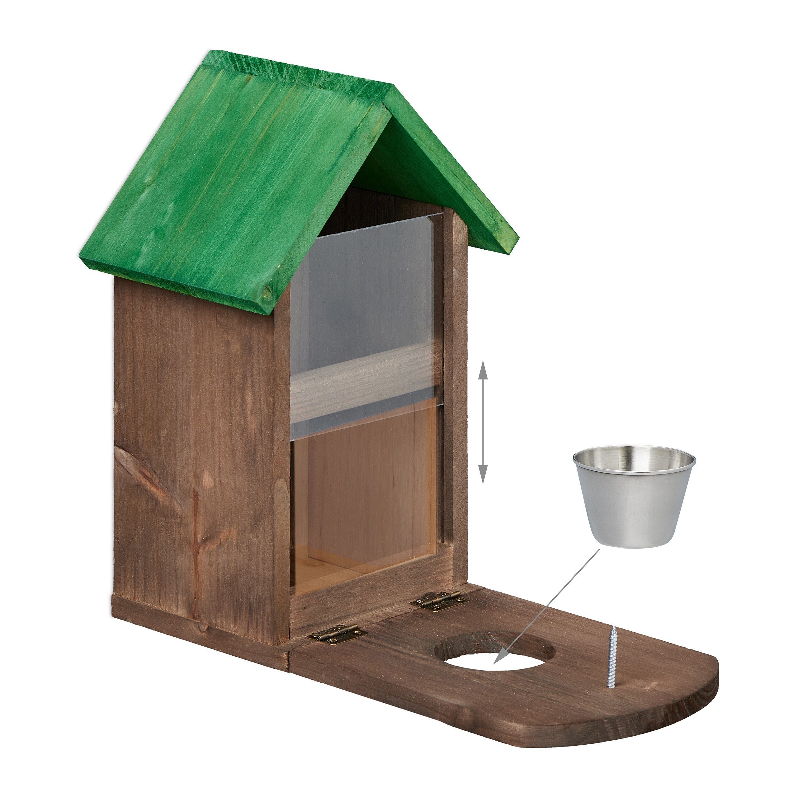 Eichhörnchen Futterspender Klavier-Design - Hängende Holz-Futterstation