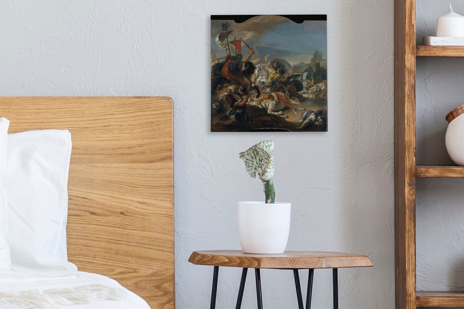 St), Leinwand Gemälde (1 Leinwandbild Giovanni Die Schlacht Schlafzimmer von für Tiepolo, Battista Vercellae Bilder OneMillionCanvasses® - Wohnzimmer von