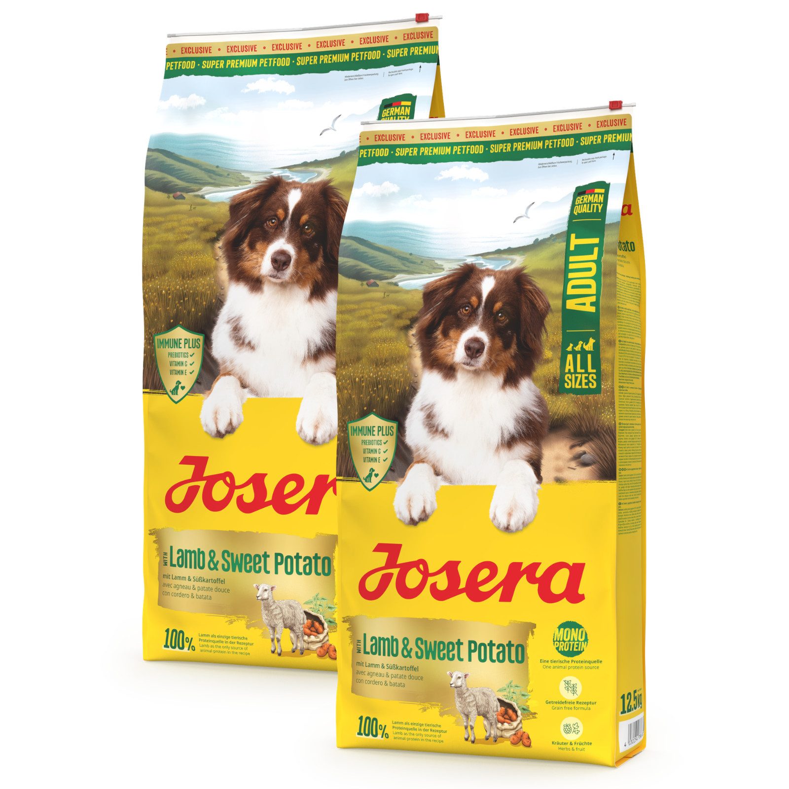 Josera Lamm & Süßkartoffel, Trockenfutter für: Hunde, Adult All Size, für ausgewachsene Hunde aller Größen