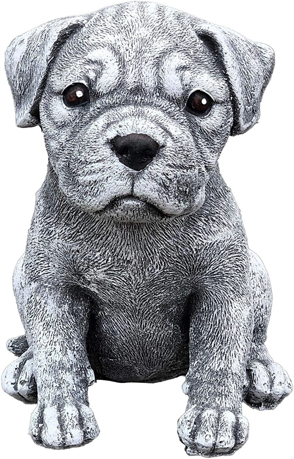 Gartenfigur Steinfigur Boxer Welpe
