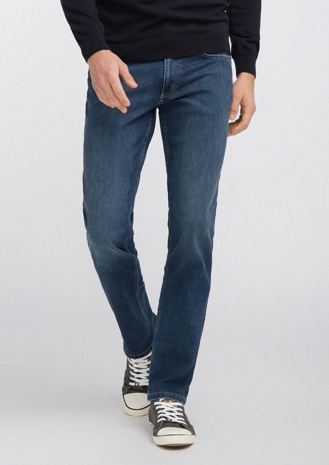 Mustang Herren Jeans Washington - Slim Fit - Blau - Dark Denim Blue günstig online kaufen