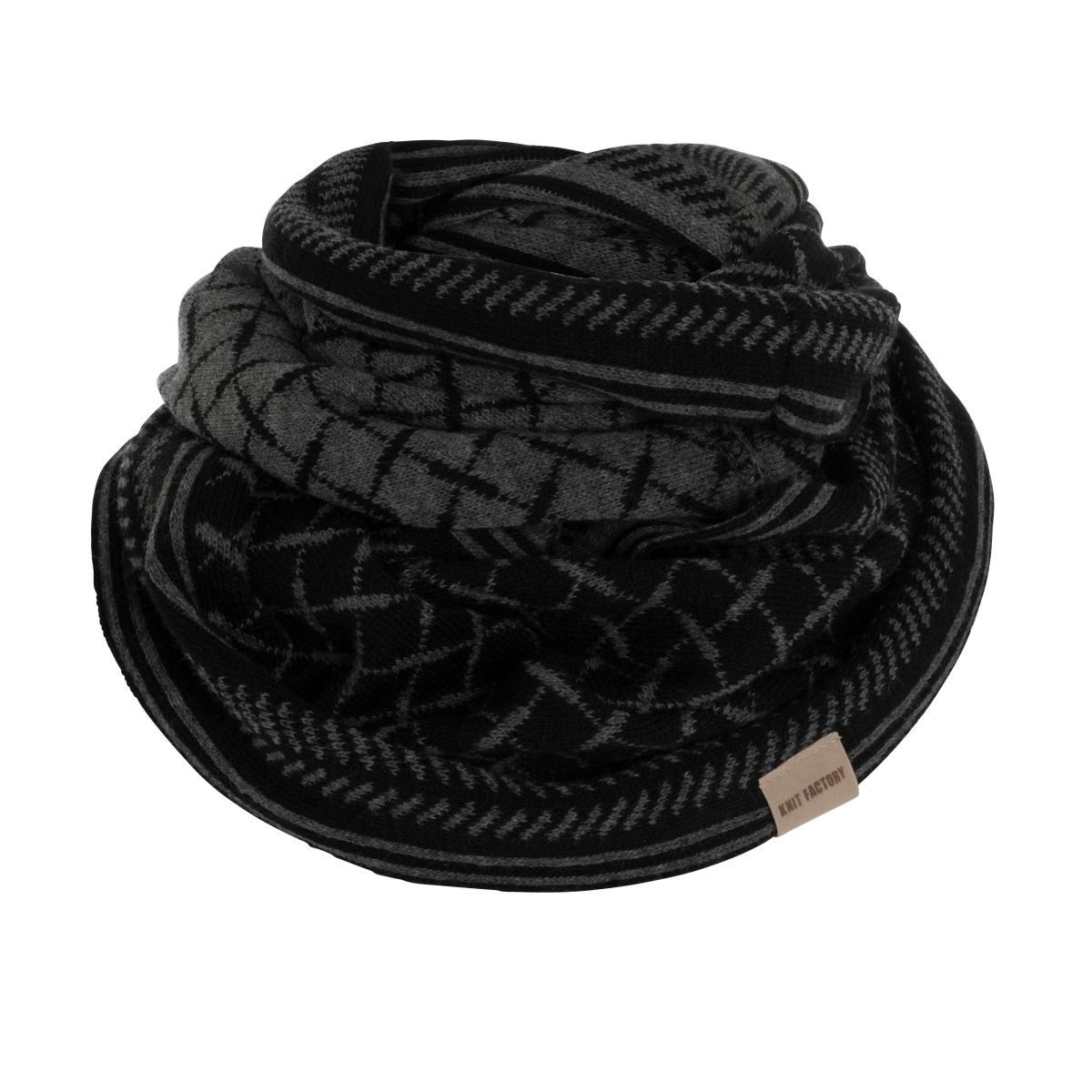 Knit Factory Strickschal Dusk Loop Schal Schwarz/Anthrazit, (1-St), Schal H günstig online kaufen