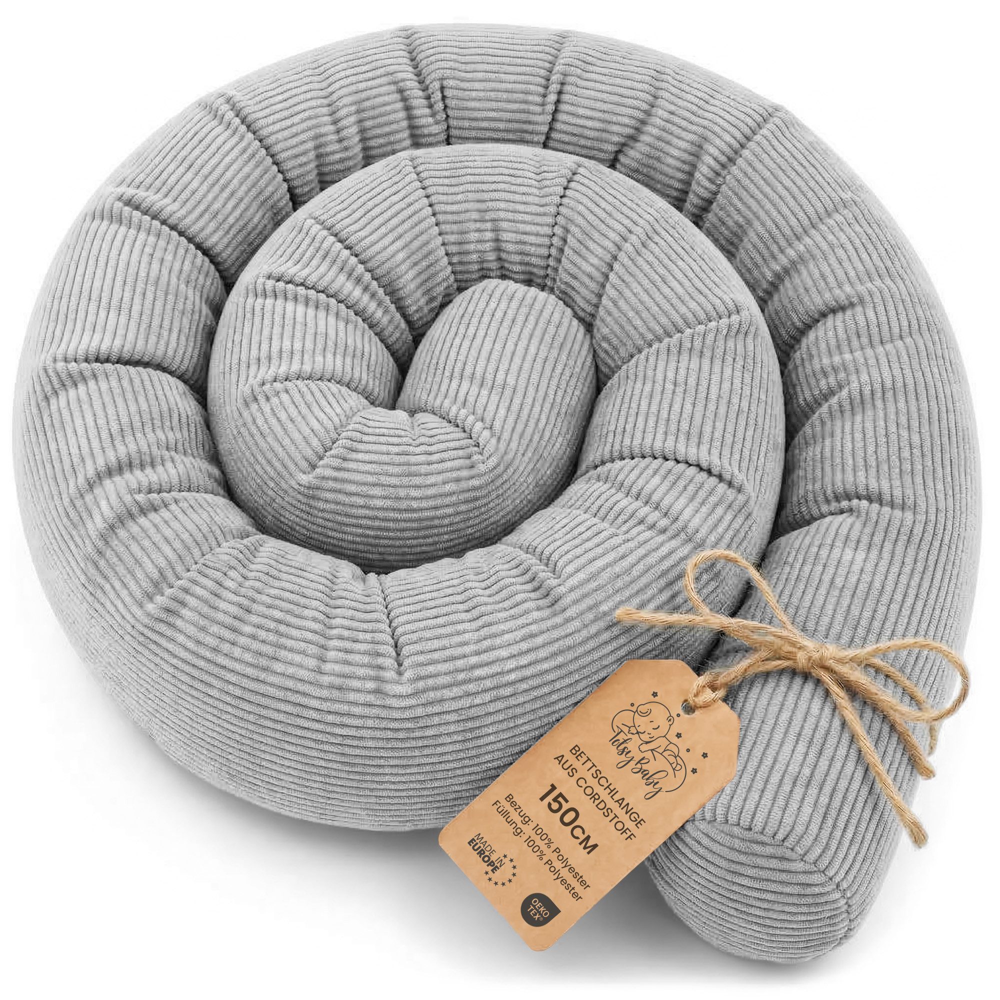 Totsy Baby Seitenschläferkissen Bettschlange Body Pillow - Kopfkissen lang Bettrolle Schlafkissen