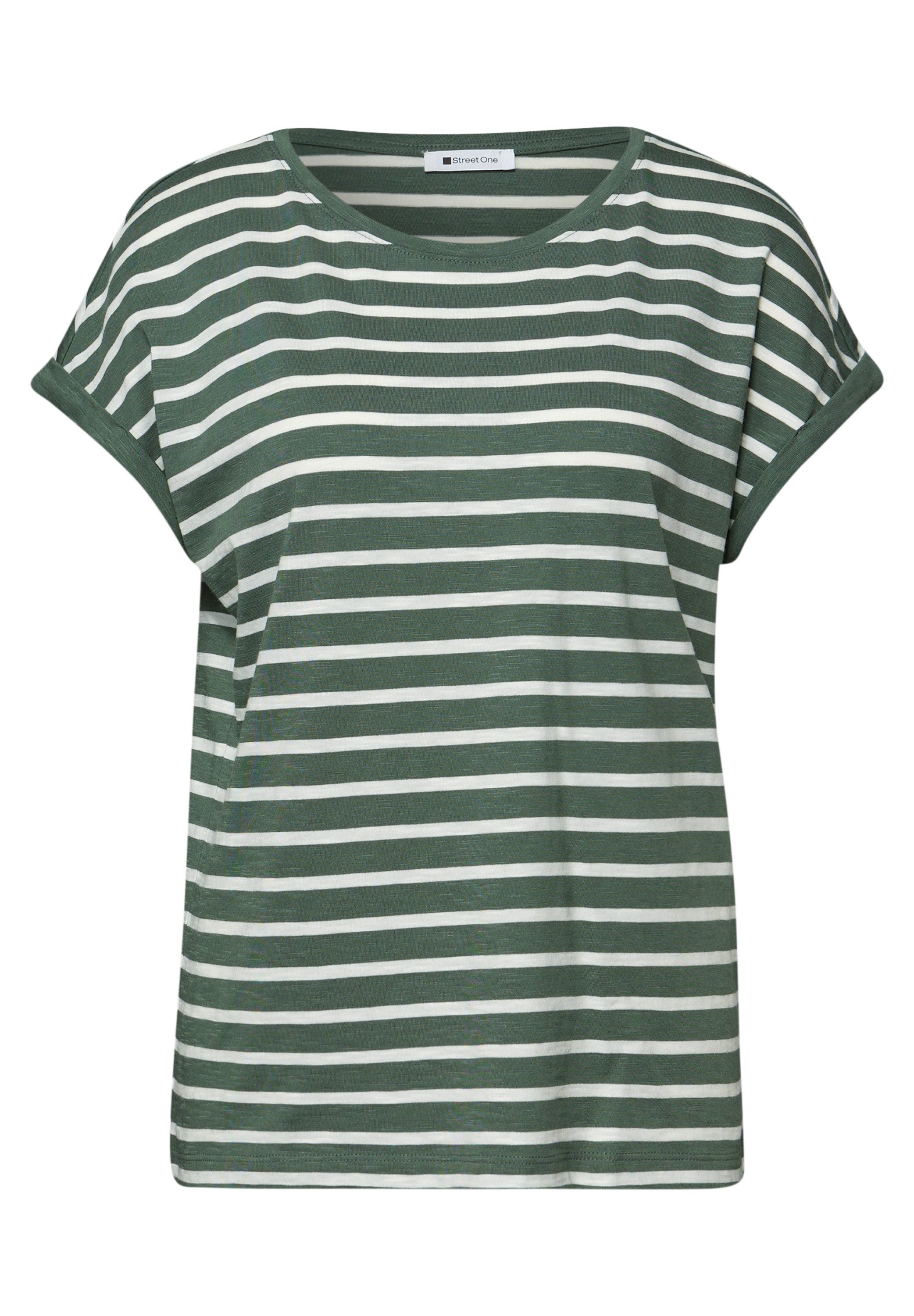 STREET ONE T-Shirt mit Streifen Muster