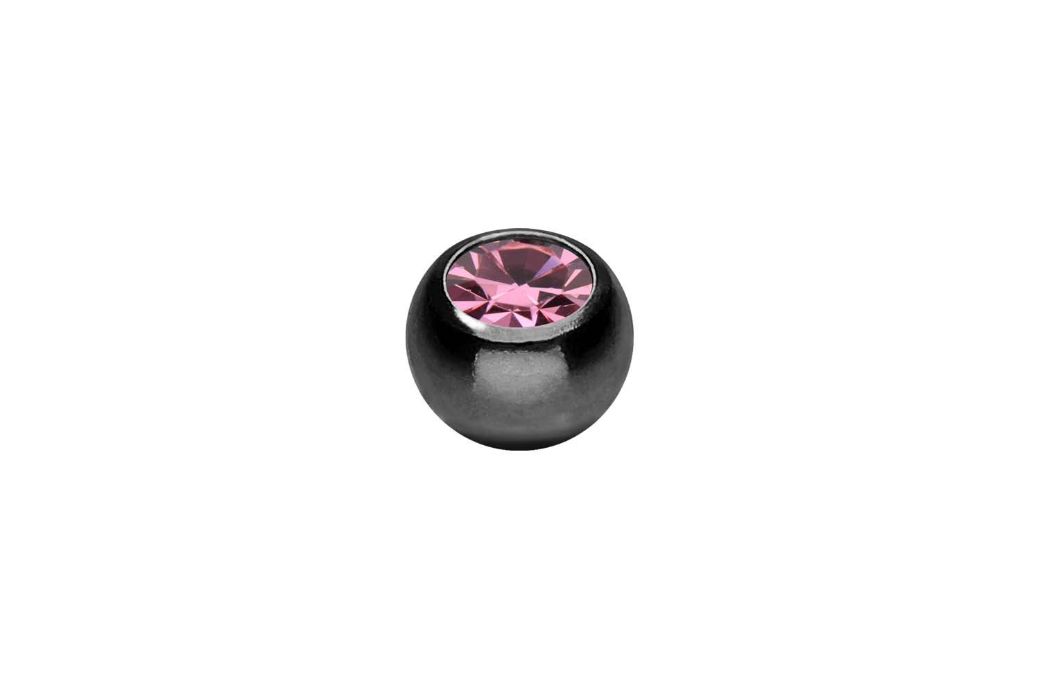 PIERCINGLINE Piercing-Set Chirurgenstahl Schraubkugel KRISTALL (Schraub-Aufsätze, 1-tlg)