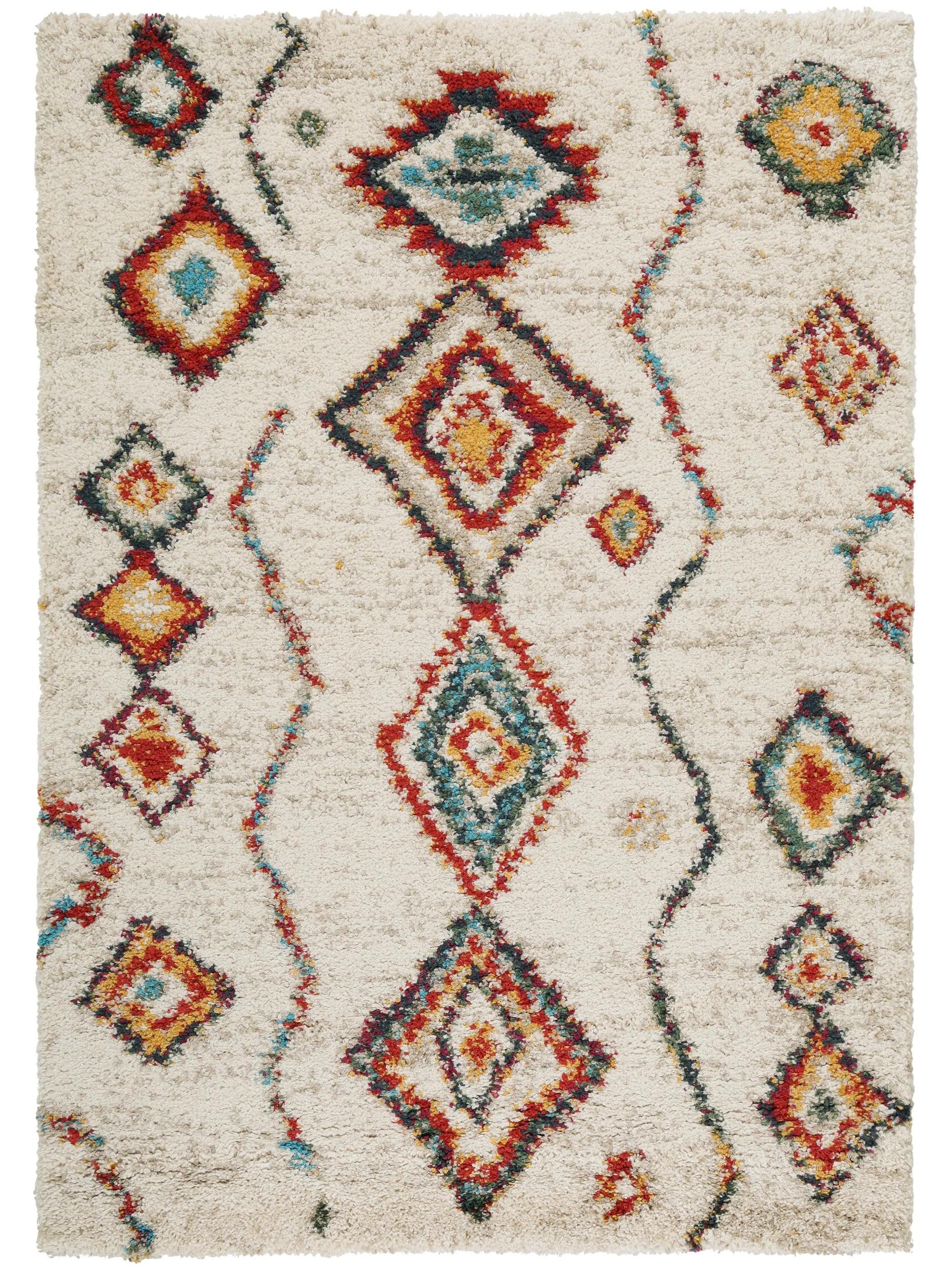benuta Hochflor-Teppich Gobi, rechteckig, Höhe: 21 mm, Teppich Wohnzimmer, Schlafzimmer, Esszimmer, Flur, Kunstfaser, Cozy