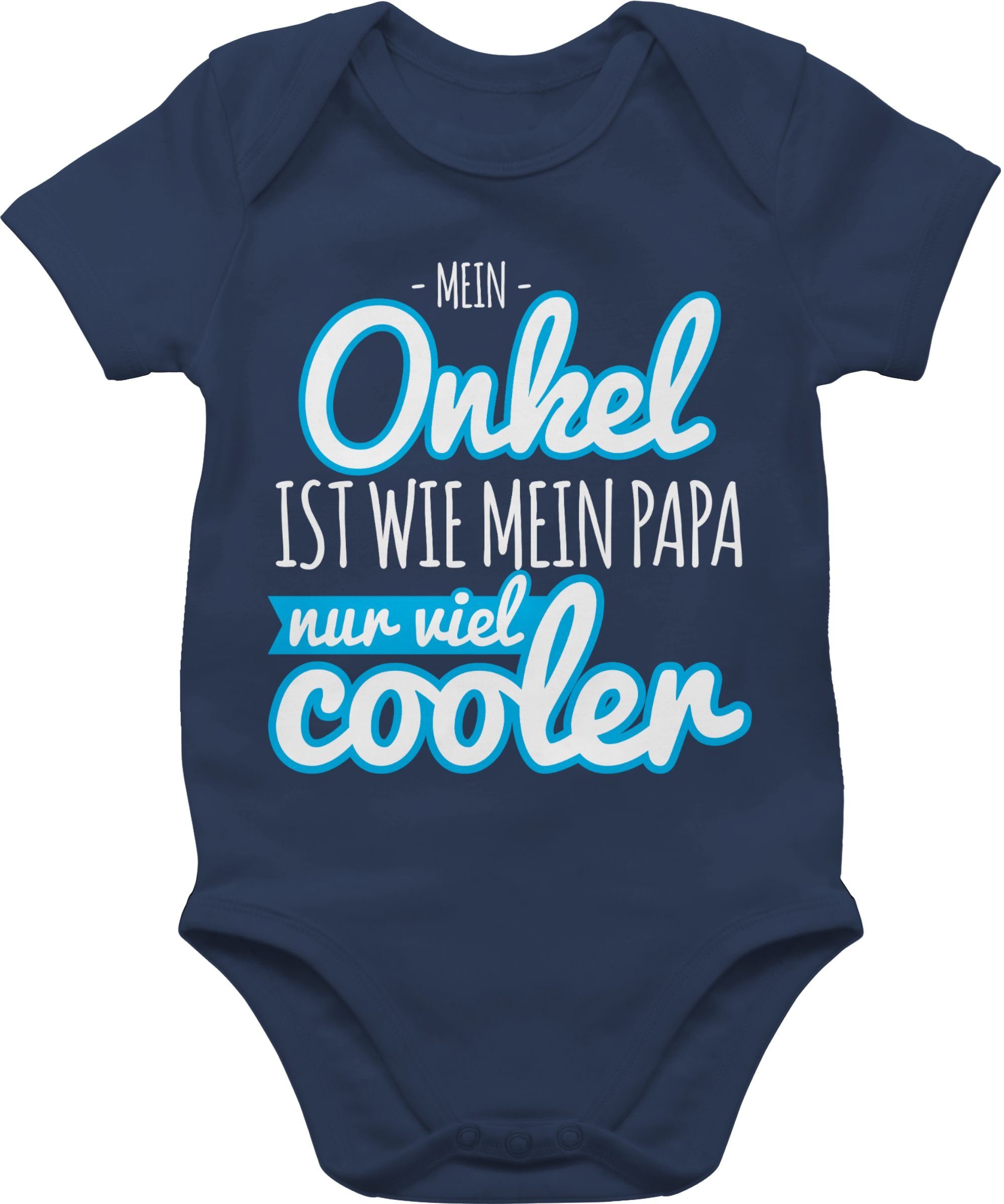 Shirtbody Mein Onkel ist wie mein Papa nur viel cooler blau