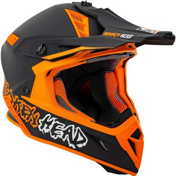 Broken Head Motorradhelm THE HUNTER light orange Crosshelm, sehr leicht