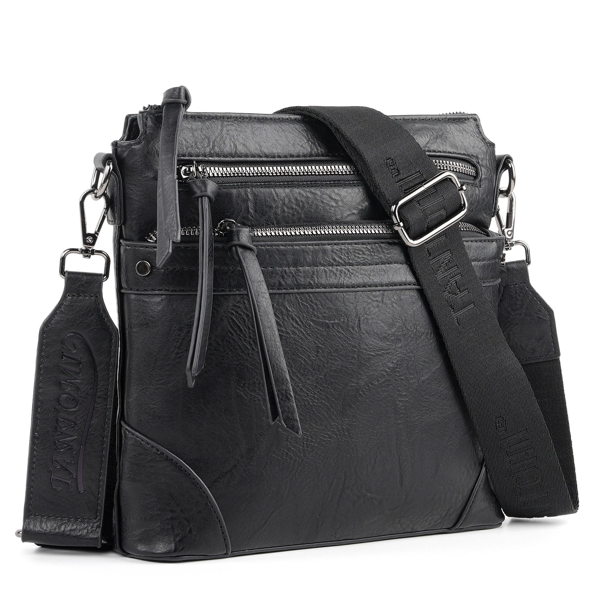 TANTOMI Schultertasche Mittelgroß Umhängetasche Damen mit RFID-Kartenfächern, Crossbody Bag Damen für Pendler und Reisen mit Abnehmbarem Riemen