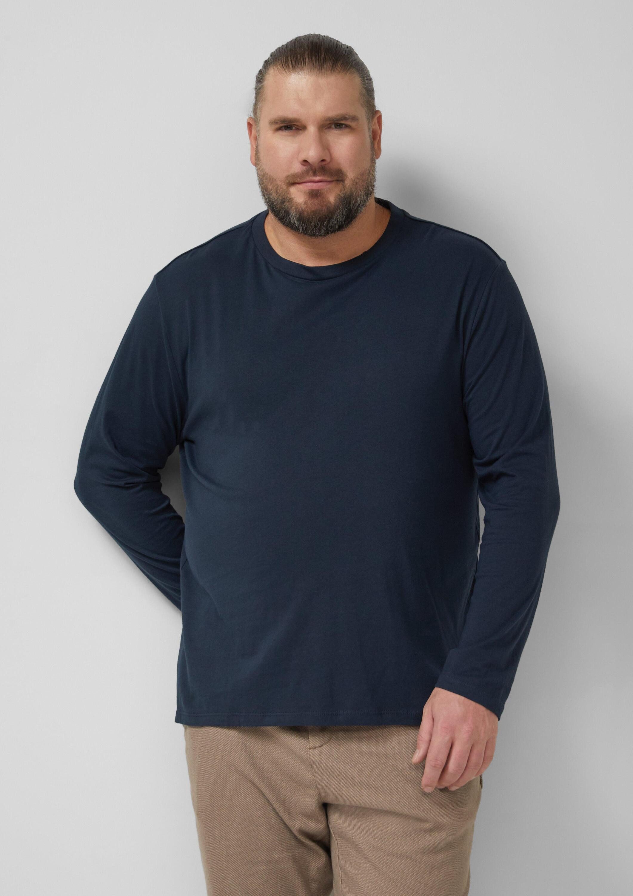 s.Oliver Langarmshirt T-Shirt Weiches Langarmshirt aus Baumwolle