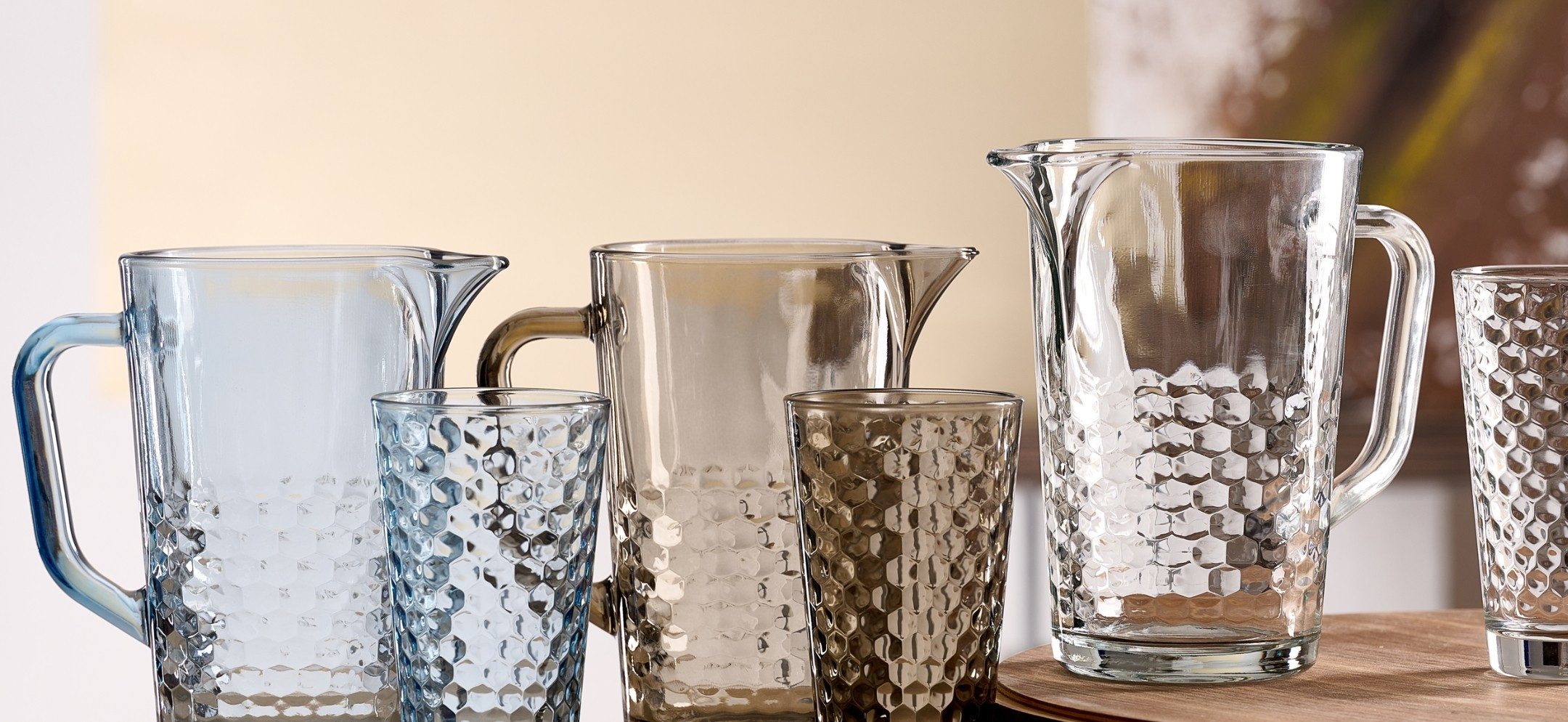 Ritzenhoff & Breker Wasserkrug Favo, (1-tlg), Spülmaschinengeeignet, Fassungsvermögen: 1,2 Liter