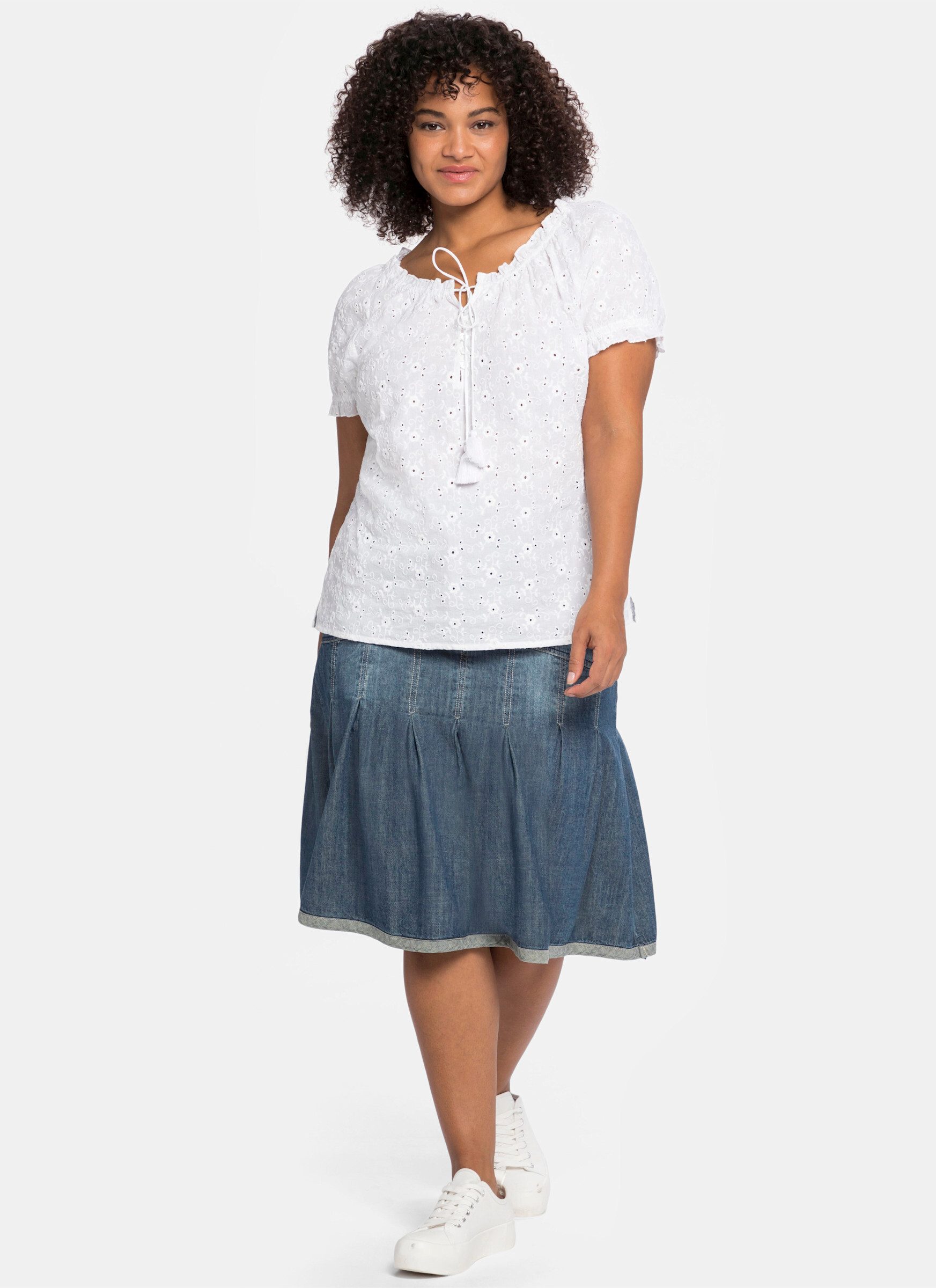 sheego by Joe Browns Klassische Bluse Tunika Kurzarm günstig online kaufen