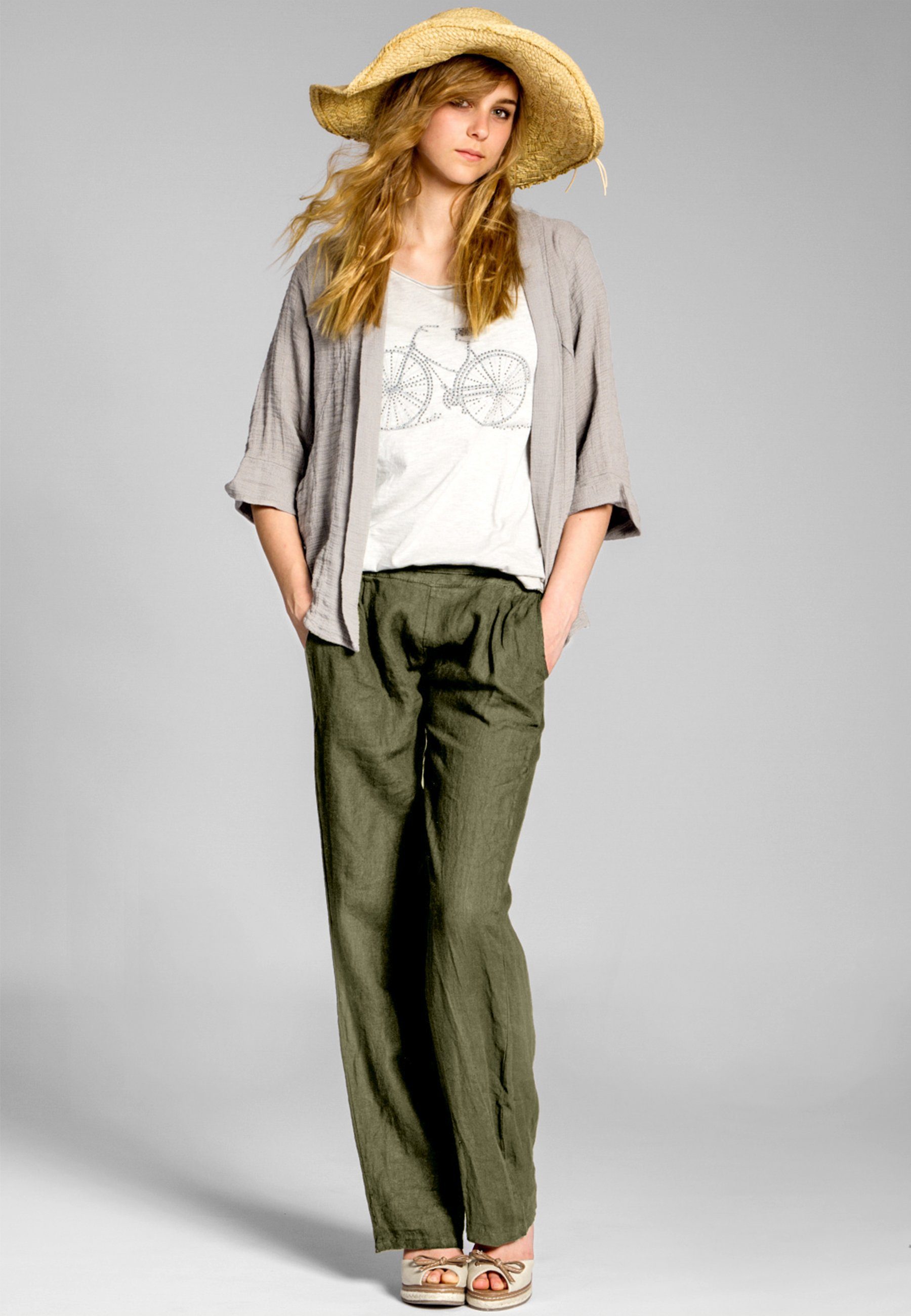 Caspar Leinenhose KHS020 Damen Casual Leinen günstig online kaufen