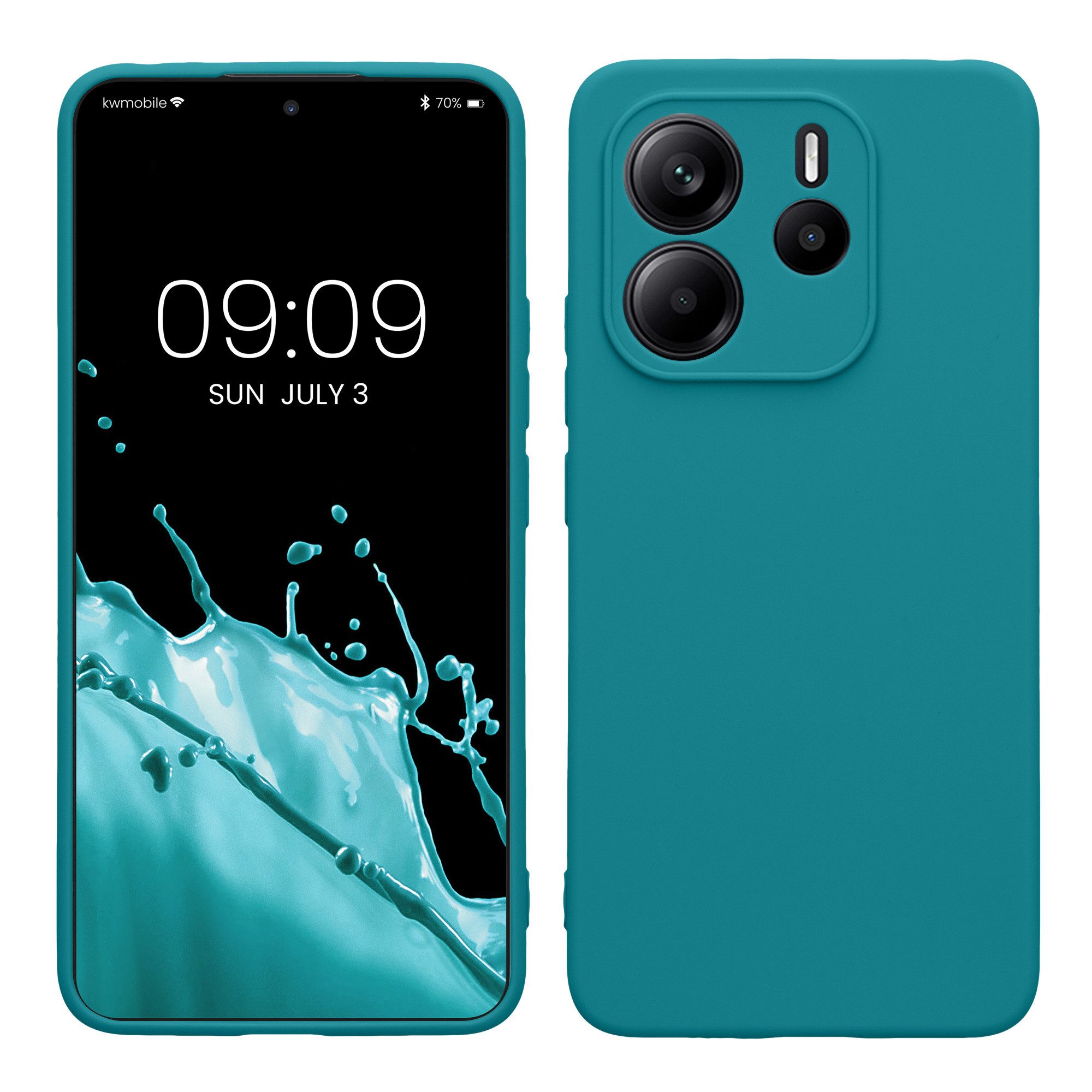 kwmobile Handyhülle Handyhülle für Xiaomi Redmi Note 14 4G (Nicht für 5G) Hülle, Weiches Handy Silikon Case - Schutzhülle Cover
