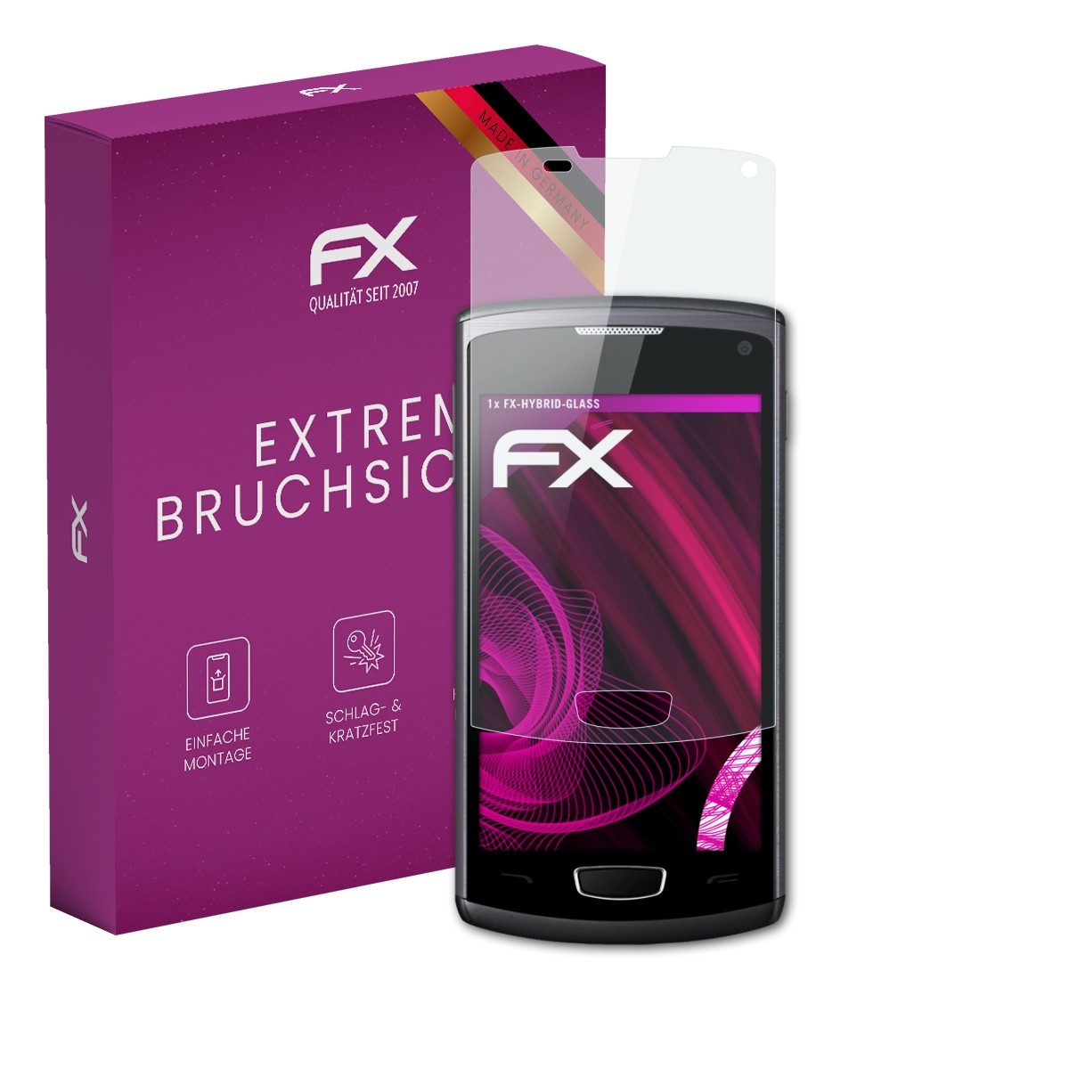 Schutzfolie Panzerglasfolie für Samsung Wave 3 GT-S8600