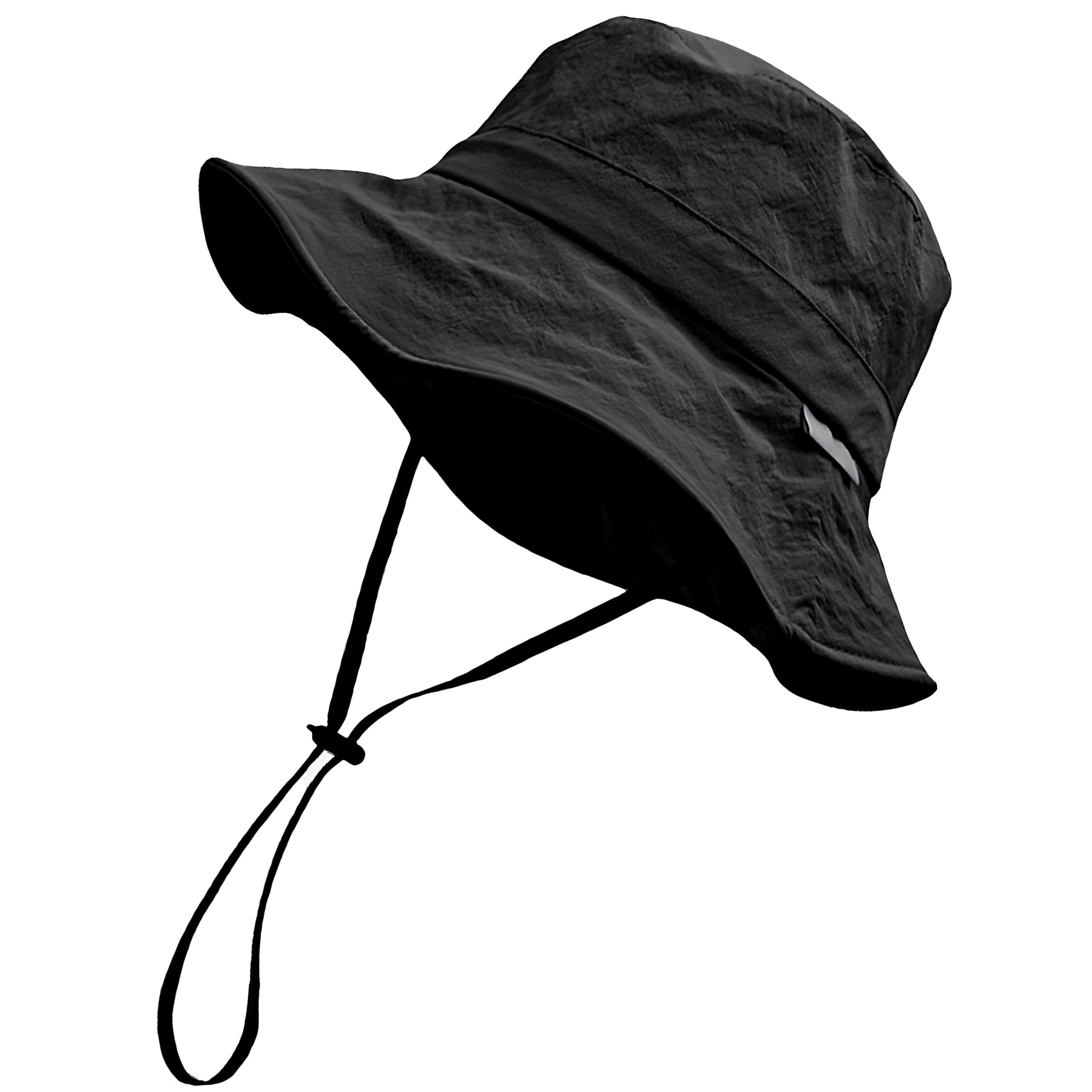 Bextsrack Sonnenhut Sommerhut Fischerhut mit Kinnriemen Wasserdichter Eimer Anglerhut Für Männer und Frauen