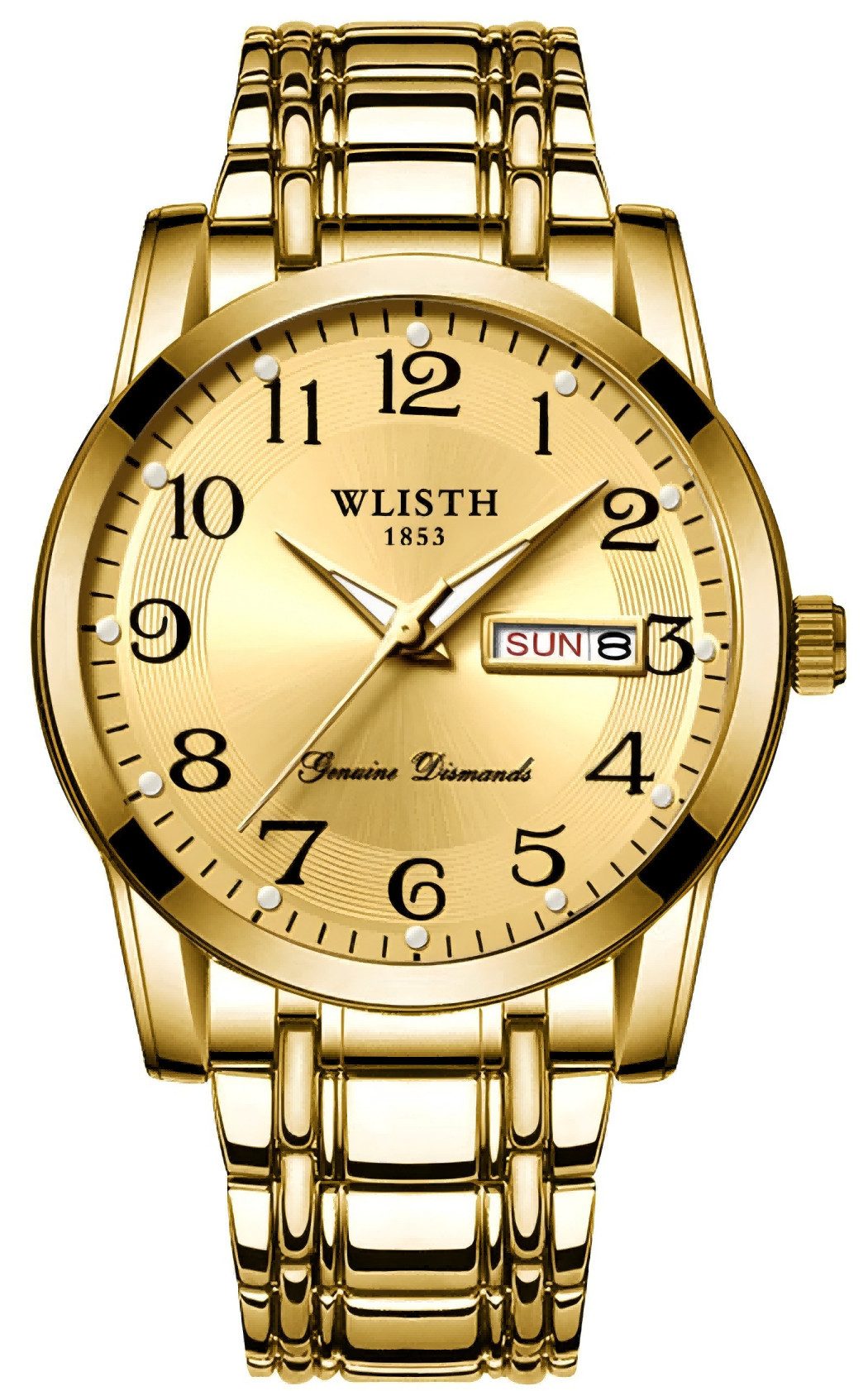 Toomoke Quarzuhr Herrenuhr, Analoguhr Herren, Multifunktionsuhr, Edelstahl Armbanduhr, (Herren Armbanduhr, Business Uhr, Edelstahl Uhr mit Kalenderanzeige, Inklusive Armbandkürzer, Einstellwerkzeug und Uhrenbox), Mineralglas, 30 m Spritzwasserbeständigkei