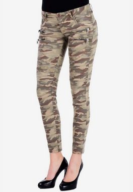 Cipo & Baxx Slim-fit-Jeans in aufregendem Military-Design