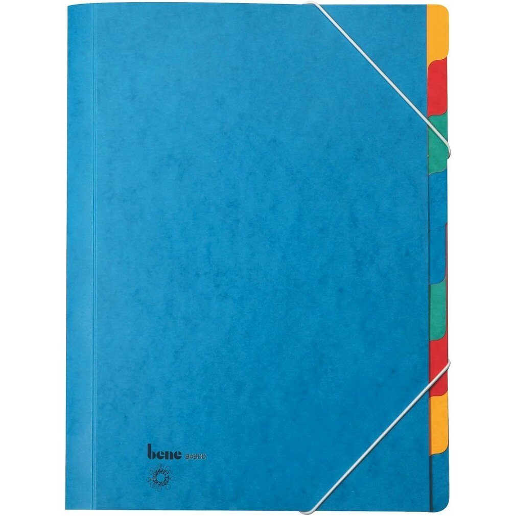 bene Fächermappe Ordnungsmappe 9 Fächer blau