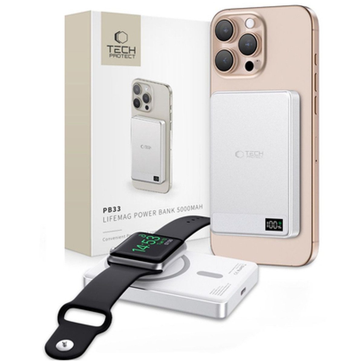 TECH PROTECT Powerbank Tech Protect PB33 LifeMag MagSafe 5000mAH Powerbank