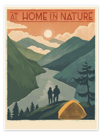 Posterlounge Poster Janelle Penner, Geboren um zu wandern IV, Wohnzimmer Illustration