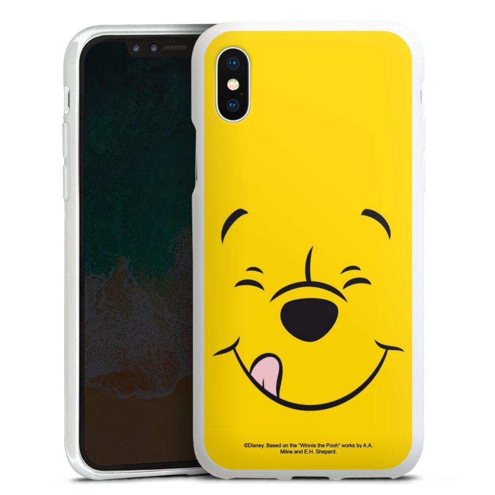DeinDesign Handyhülle Winnie Puuh Offizielles Lizenzprodukt Disney Puuh Closeup, Apple iPhone X Silikon Hülle Bumper Case Handy Schutzhülle
