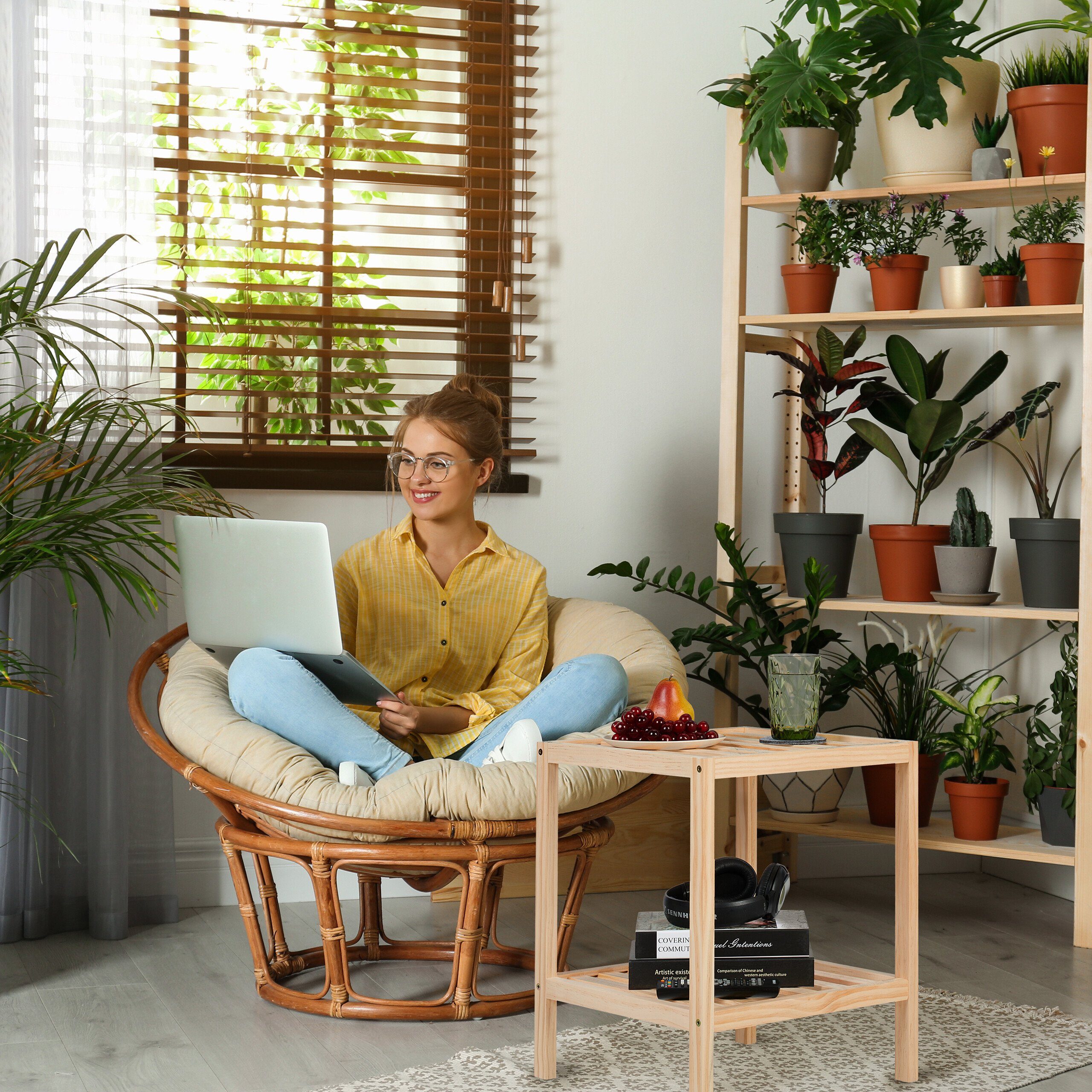 relaxdays Beistelltisch aus Holz